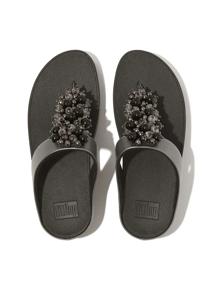 FitFlop™ WOMEN'S FINO BAUBLE-BEAD TOE-POST HI9-B06 BLACK FitFlop™ WOMEN'S FINO BAUBLE-BEAD TOE-POST HI9-B06 BLACK