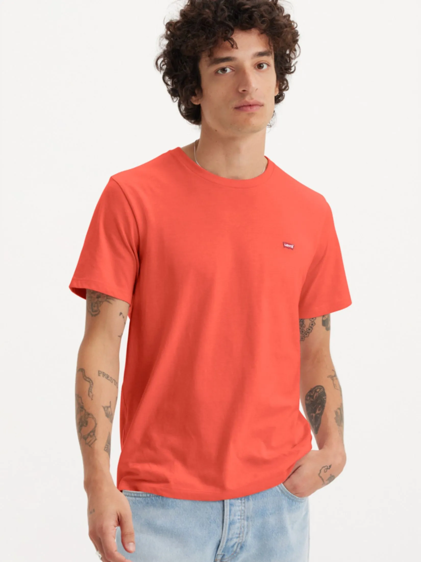 LEVI'S Men's Original Housemark T-Shirt Orange LEVI'S Men's Original Housemark T-Shirt Orange