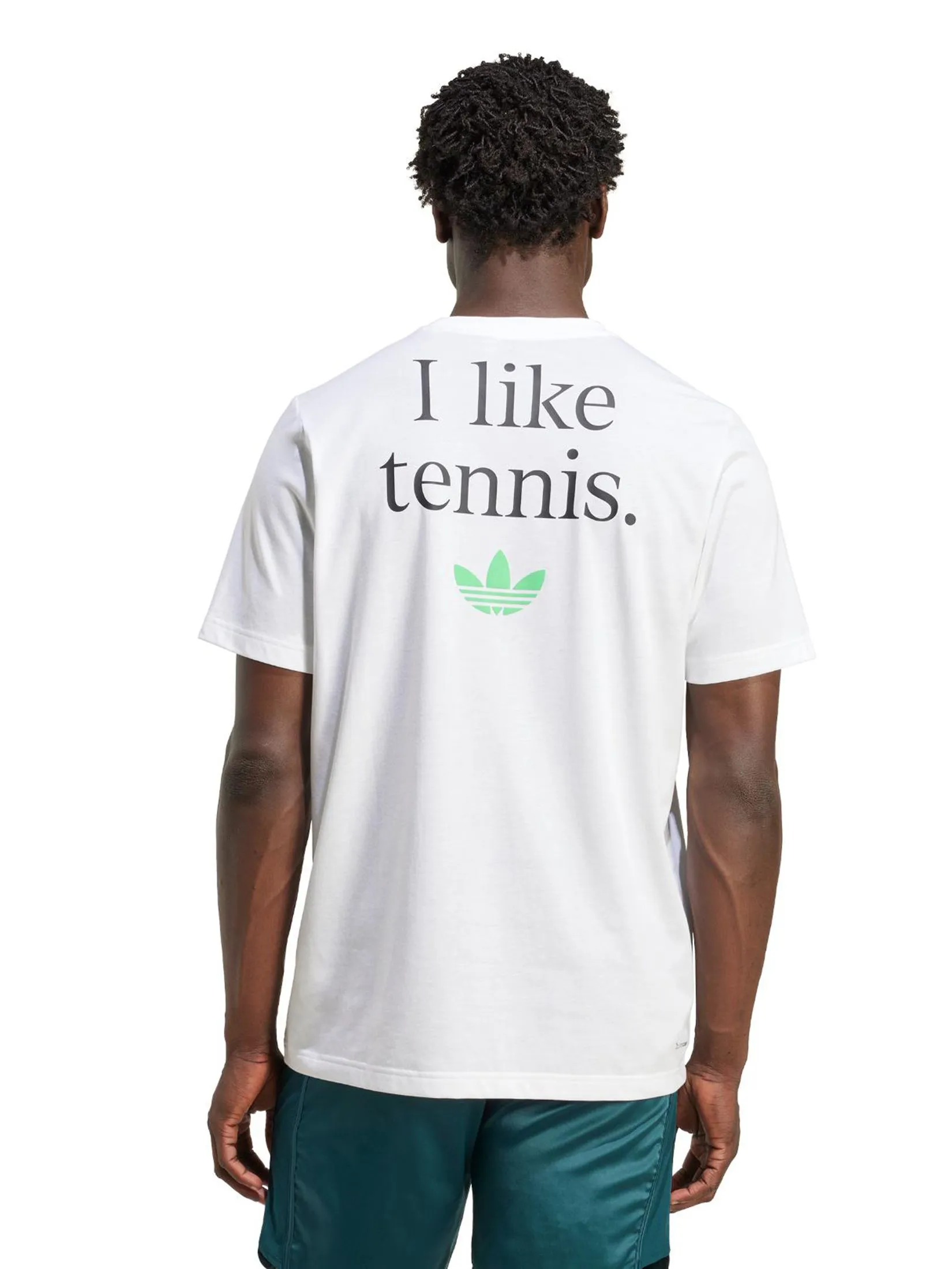 ADIDAS Men T-Shirt Tennis Graphic White ADIDAS Men T-Shirt Tennis Graphic White