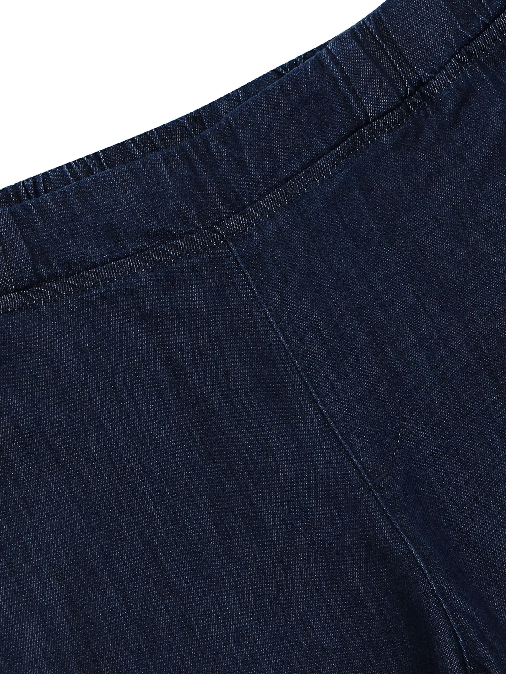 GIORDANO Women's Relaxed Elastic Denim Jeans Dark Indigo Blue GIORDANO Women's Relaxed Elastic Denim Jeans Dark Indigo Blue