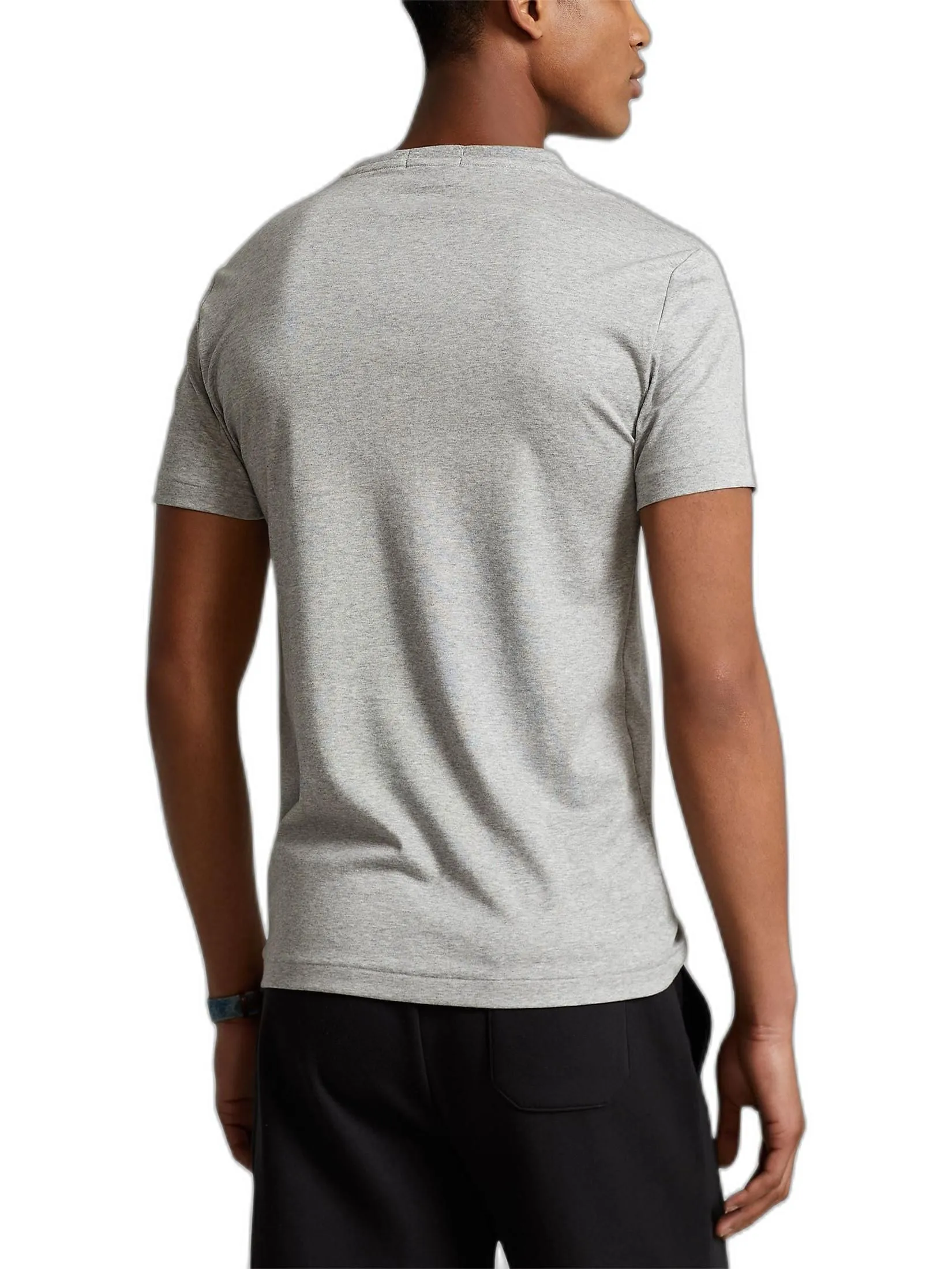 POLO RALPH LAUREN TEE-Custom Slim Fit Soft Cotton T-Shirt MNPOTSH1N820102 020 GREY POLO RALPH LAUREN TEE-Custom Slim Fit Soft Cotton T-Shirt MNPOTSH1N820102 020 GREY