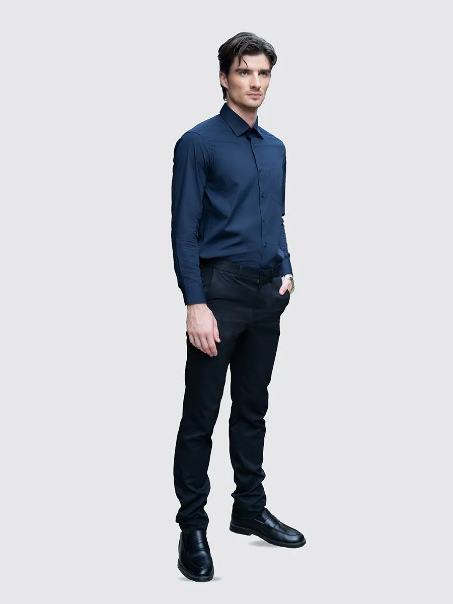 ARROW SPANDEX LONG SLEEVE SHIRT Smart Fit Navy Color ARROW SPANDEX LONG SLEEVE SHIRT Smart Fit Navy Color