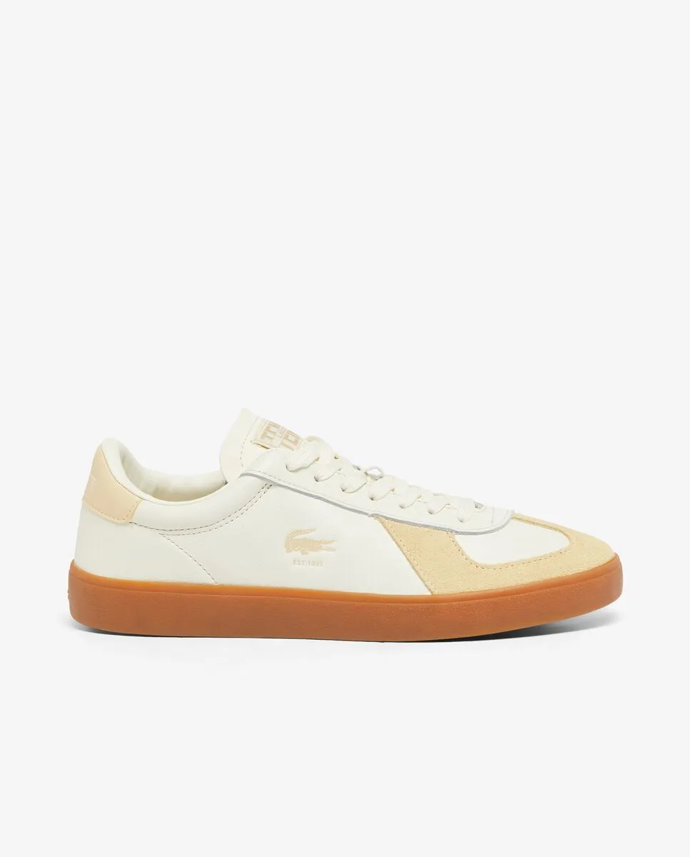 LACOSTE Men’s Baseshot Pro Leather Sneakers Yellow LACOSTE Men’s Baseshot Pro Leather Sneakers Yellow