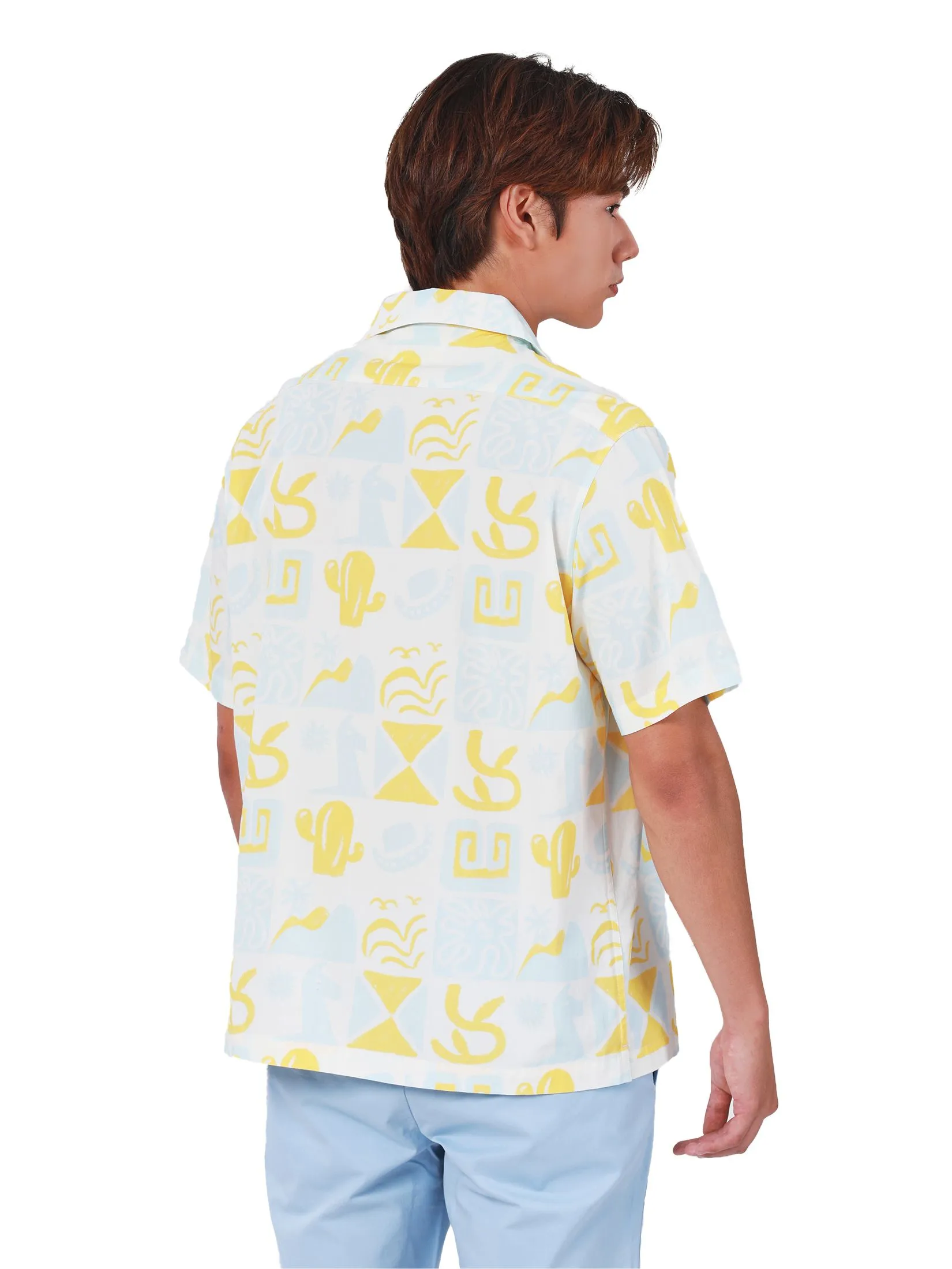 JOHN HENRY Men's Short Sleeves Hawaii Shirts (Relaxed Fit) REJUVENATE VACATION Yellow JOHN HENRY Men's Short Sleeves Hawaii Shirts (Relaxed Fit) REJUVENATE VACATION Yellow