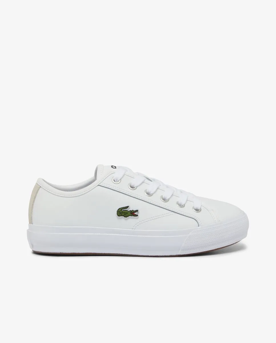 LACOSTE Women’s Backcourt Leather Sneakers White LACOSTE Women’s Backcourt Leather Sneakers White