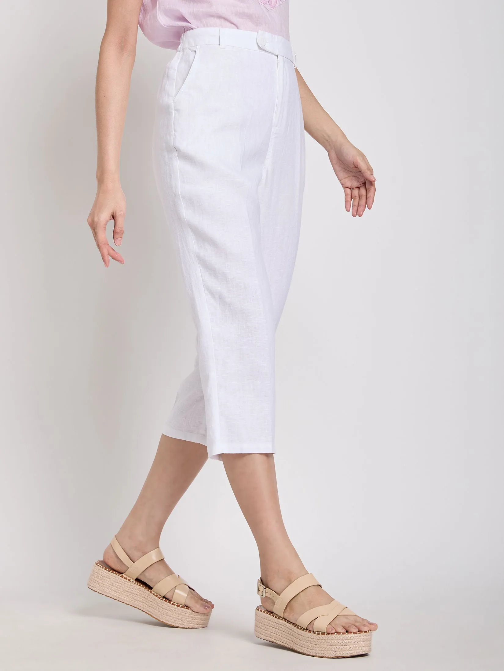 ESTIMATE Women Pants Crop Linen ESTIMATE Women Pants Crop Linen