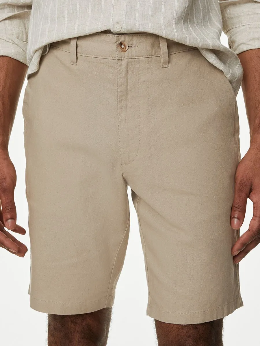 MARKS & SPENCER Men Chino Shorts Linen Rich