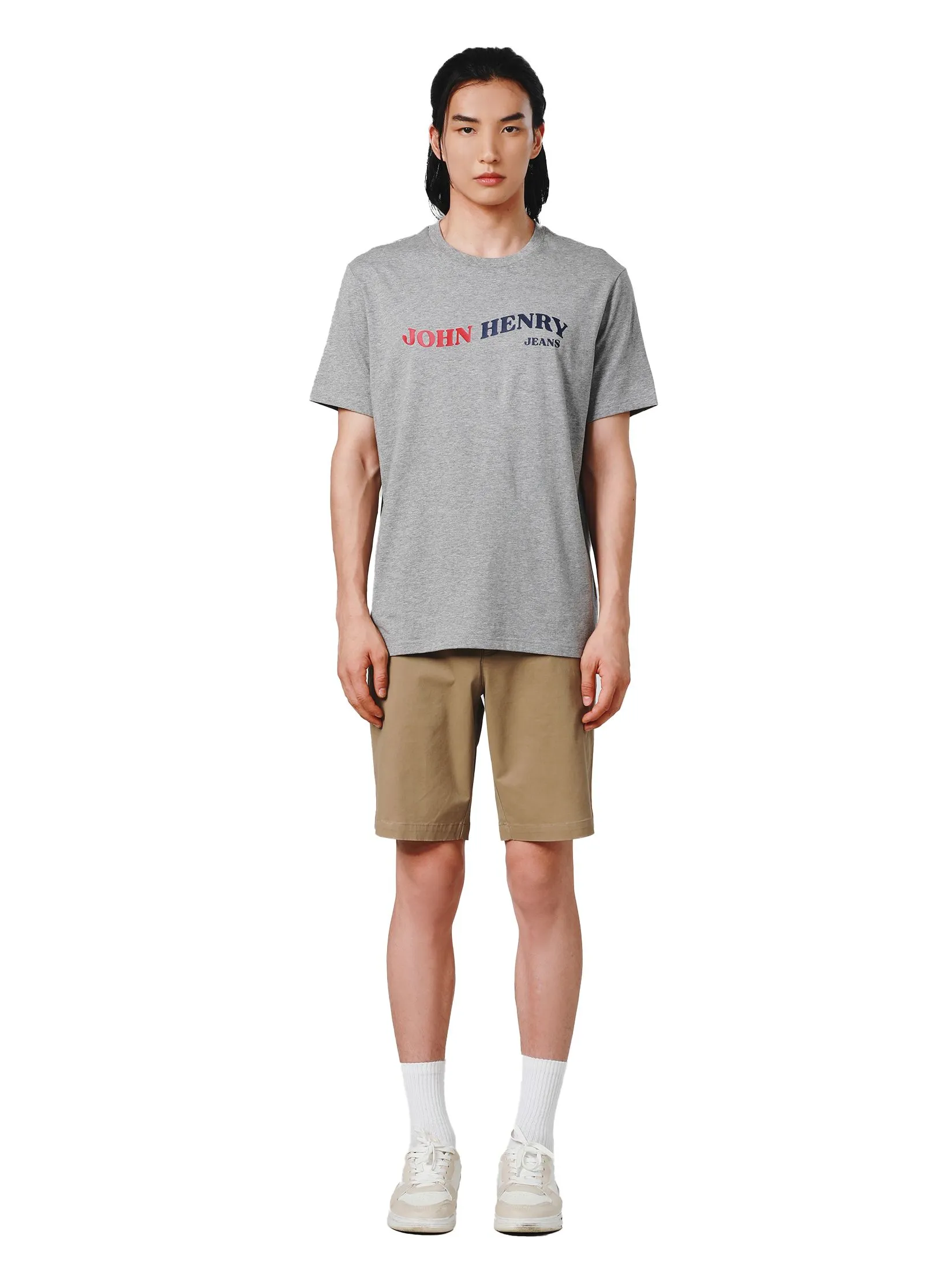 JOHN HENRY Men's T-Shirts (Slim Fit) DENIM Grey JOHN HENRY Men's T-Shirts (Slim Fit) DENIM Grey