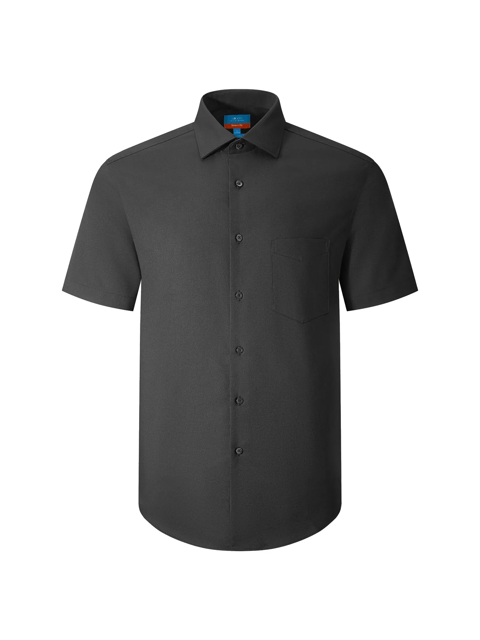 G2000 Men Clothing Non-Iron Silky Touch  Short Sleeve Shirt  Smart Fit - Black