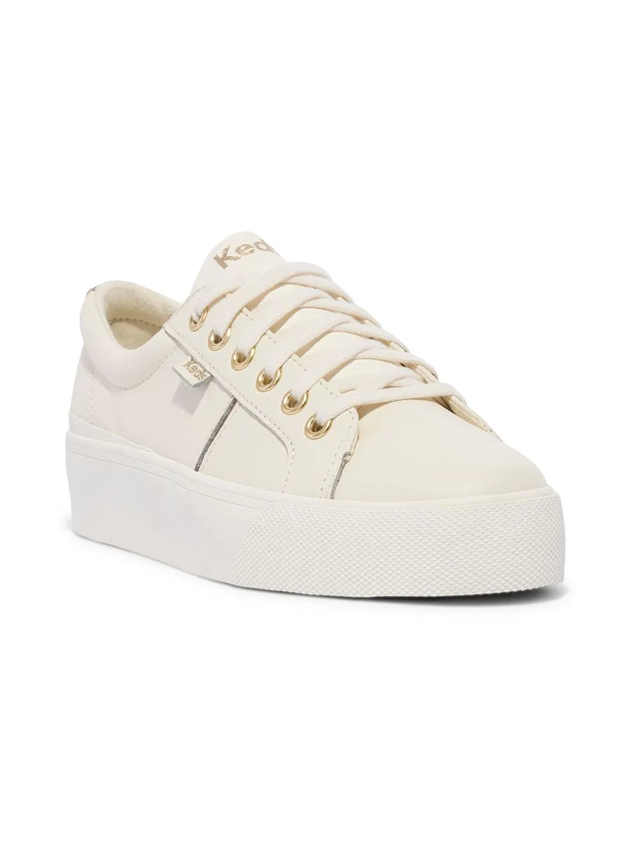 KEDS Women Jump Kick Duo Leather Metallic Pop White KEDS Women Jump Kick Duo Leather Metallic Pop White