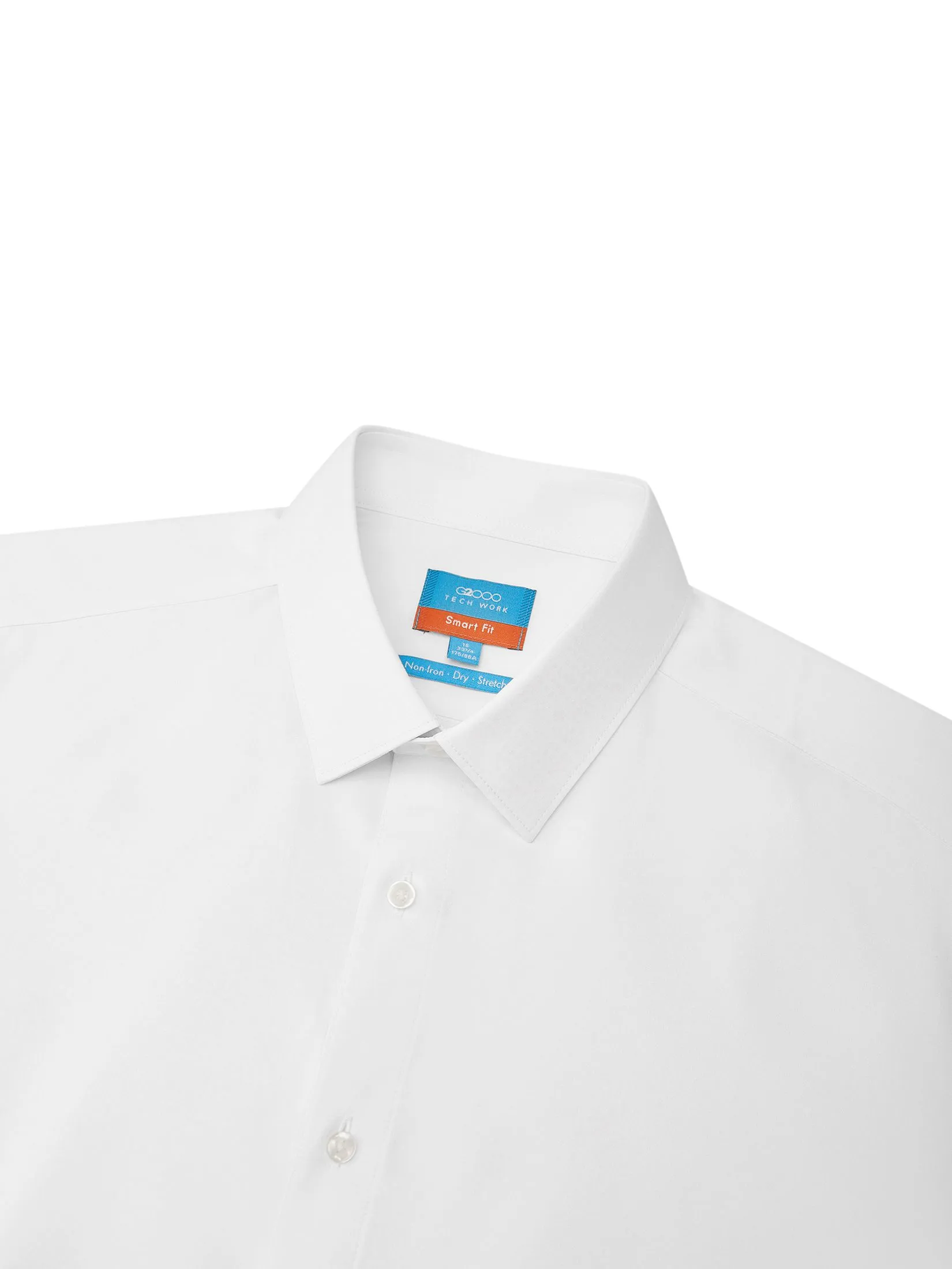 G2000 Men Clothing Non-Iron Dry Herringbone Shirt  Smart Fit - 5112331200 - White G2000 Men Clothing Non-Iron Dry Herringbone Shirt  Smart Fit - 5112331200 - White