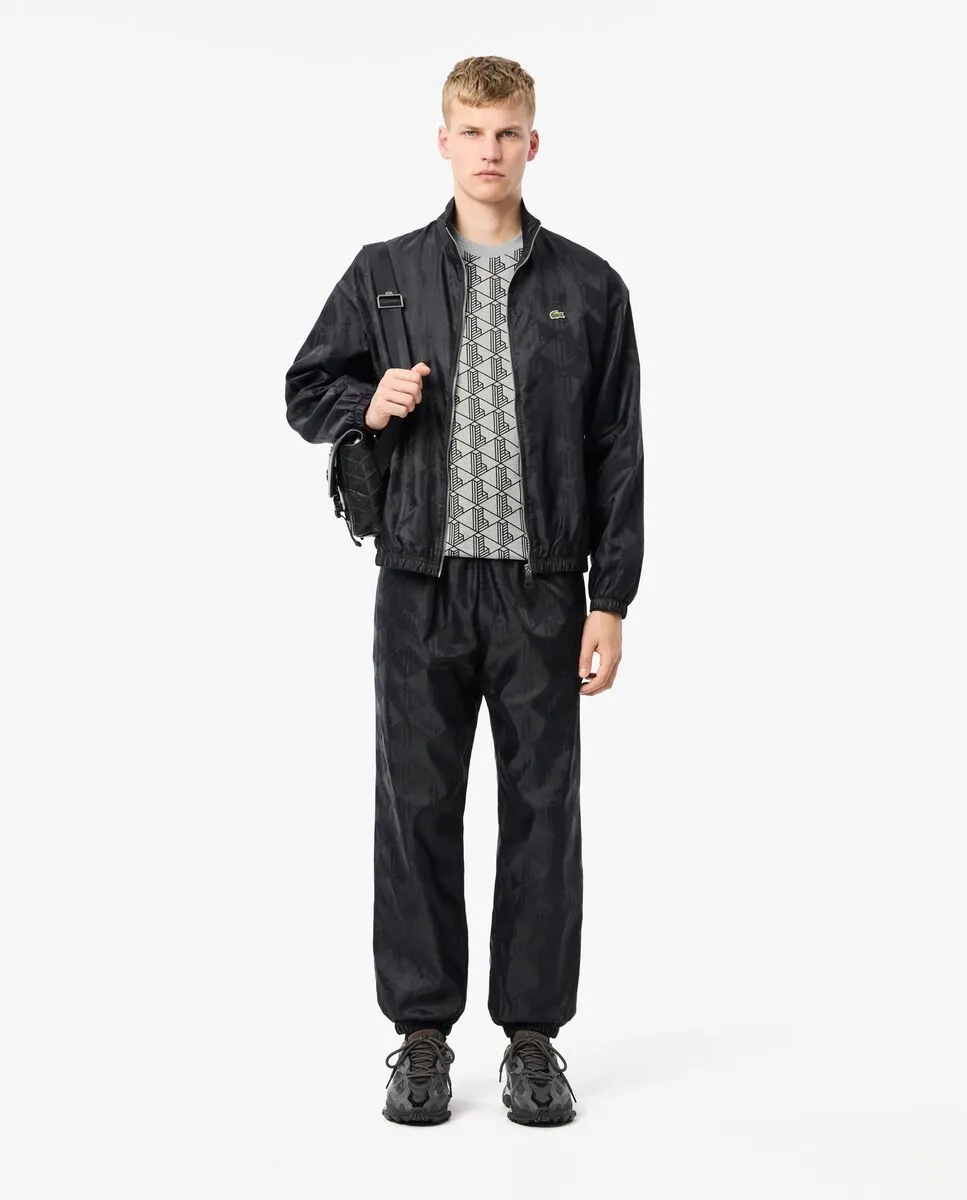 LACOSTE Monogram Cotton T-shirt Grey LACOSTE Monogram Cotton T-shirt Grey