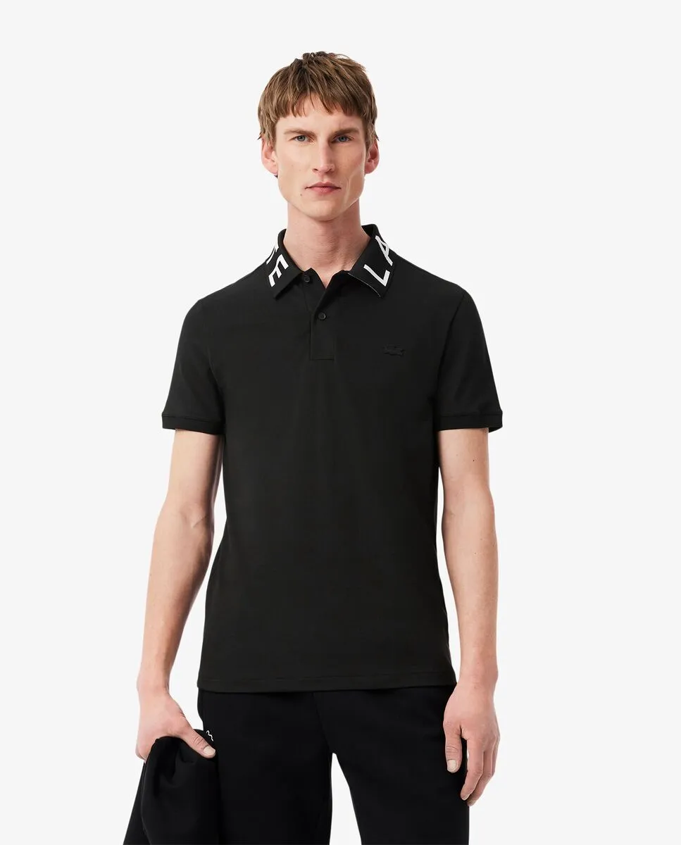 LACOSTE Slim Fit L.12.12 Petit Piqu  Polo Shirt Black LACOSTE Slim Fit L.12.12 Petit Piqu  Polo Shirt Black