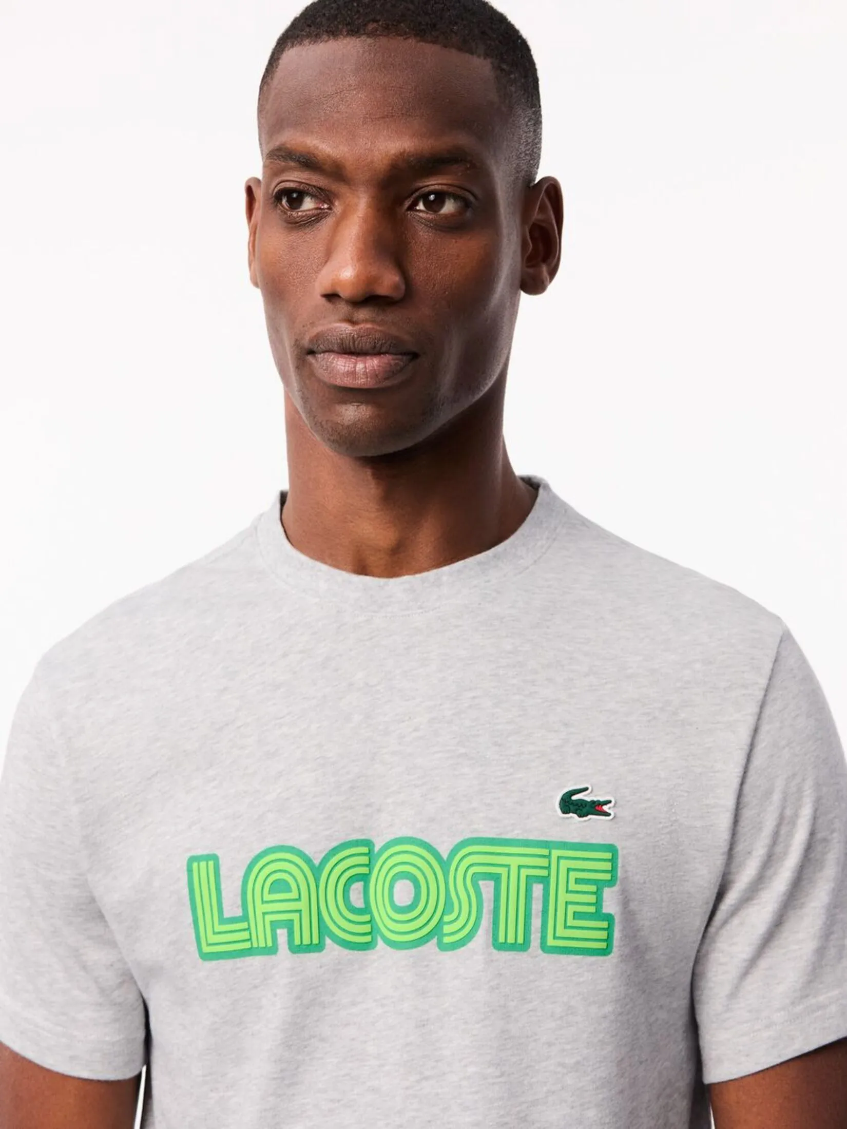 LACOSTE Ultra Dry Cotton Logo Sport T-shirt Grey LACOSTE Ultra Dry Cotton Logo Sport T-shirt Grey