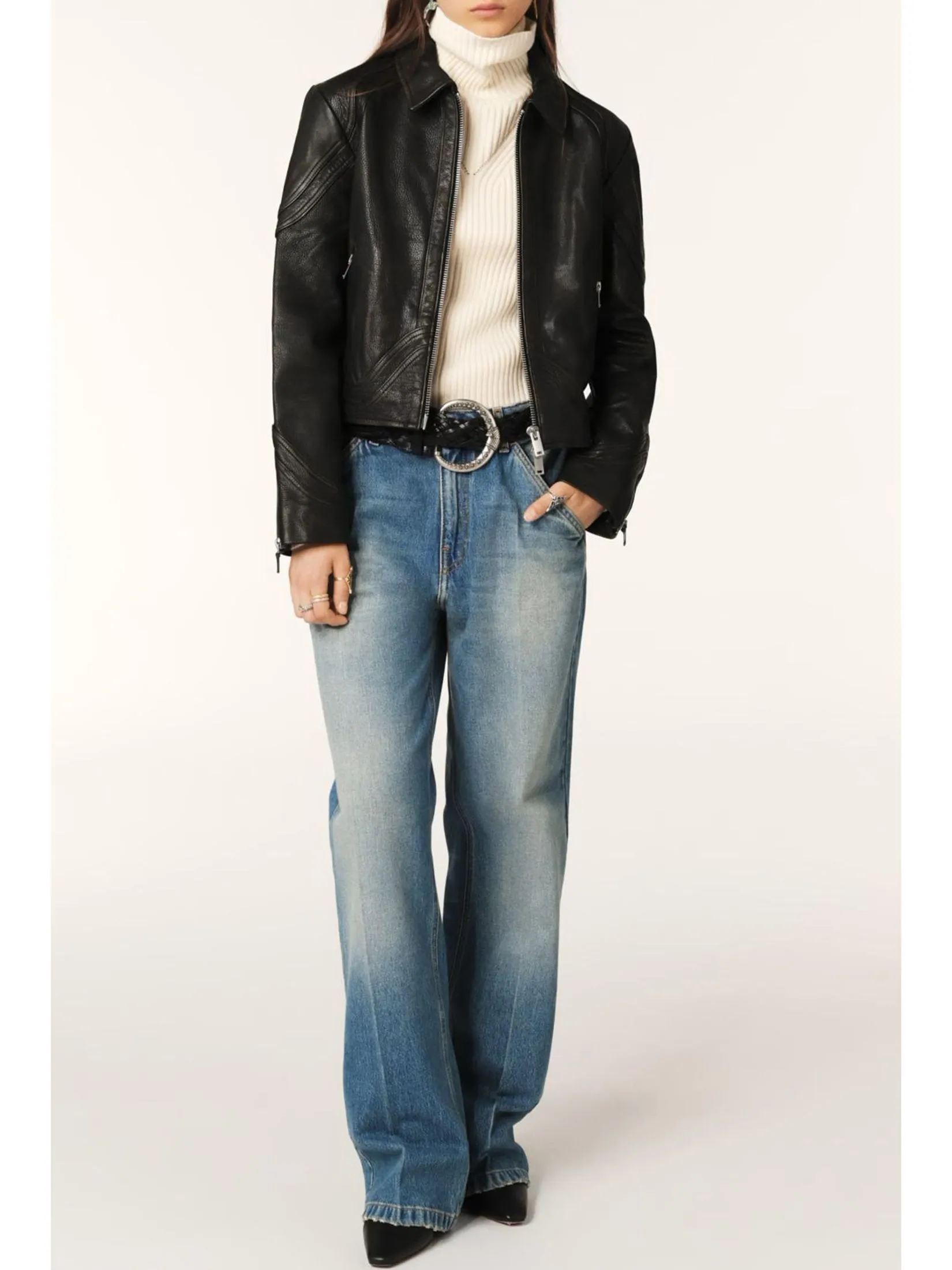 BA&SH Women Jeans Lightly Distressed Blue BA&SH Women Jeans Lightly Distressed Blue