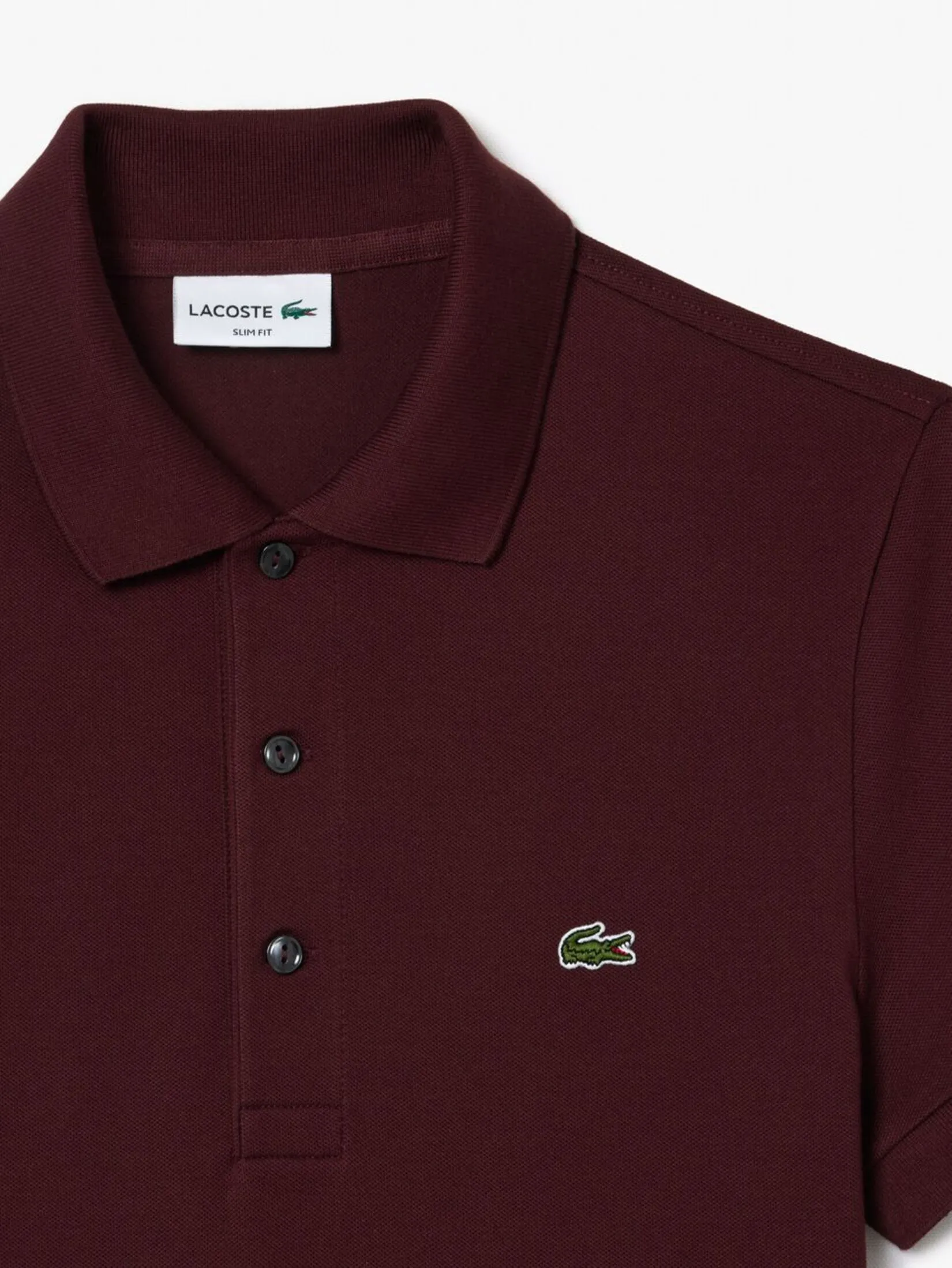 LACOSTE Slim Fit Stretch Mini Piqu  Polo Shirt Red LACOSTE Slim Fit Stretch Mini Piqu  Polo Shirt Red