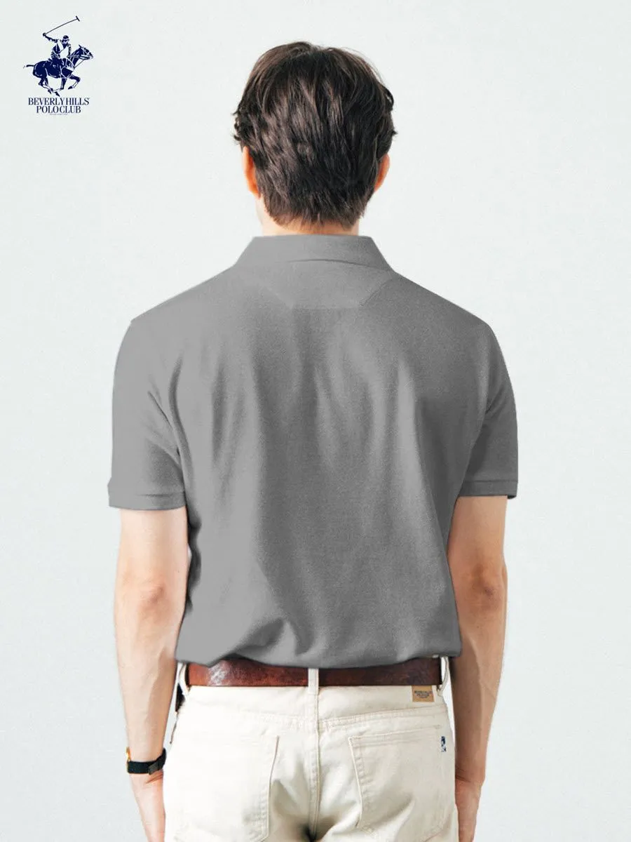 BEVERLY HILLS POLO CLUB Grey Men Polo Shirts Model BN2B166 BEVERLY HILLS POLO CLUB Grey Men Polo Shirts Model BN2B166