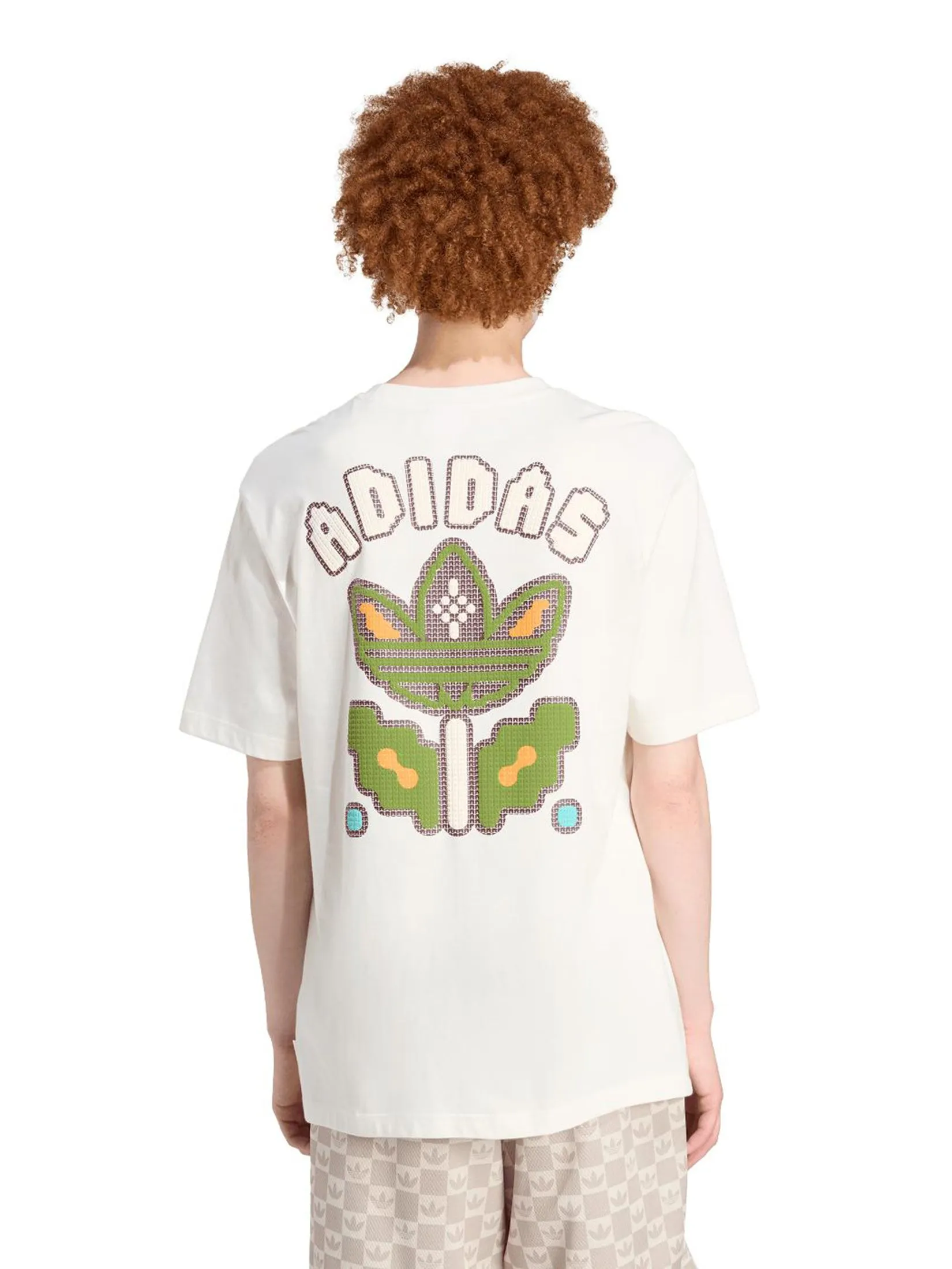 ADIDAS Men T-Shirt Monogram Loose JY2973 Off White ADIDAS Men T-Shirt Monogram Loose JY2973 Off White