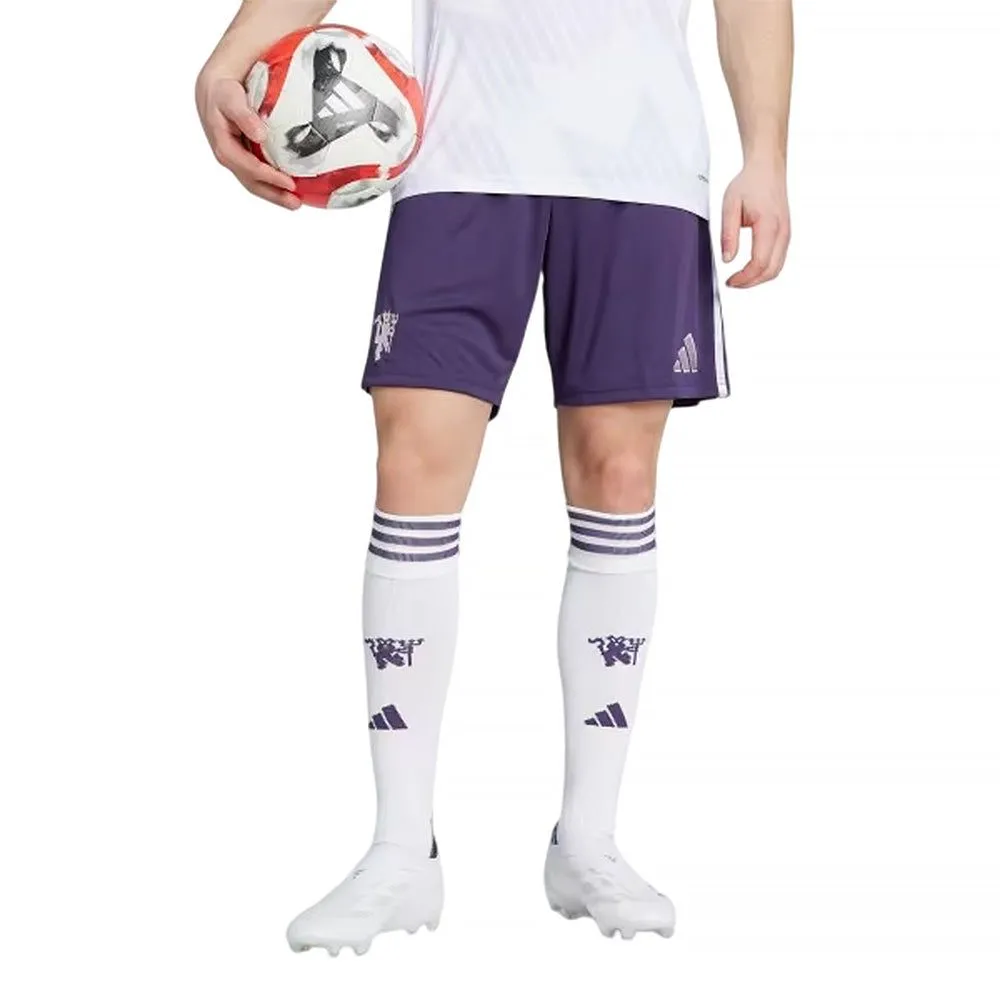ADIDAS Men Manchester United Away 2025/26 Football Shorts Purple - AD001SH843EMTH ADIDAS Men Manchester United Away 2025/26 Football Shorts Purple - AD001SH843EMTH
