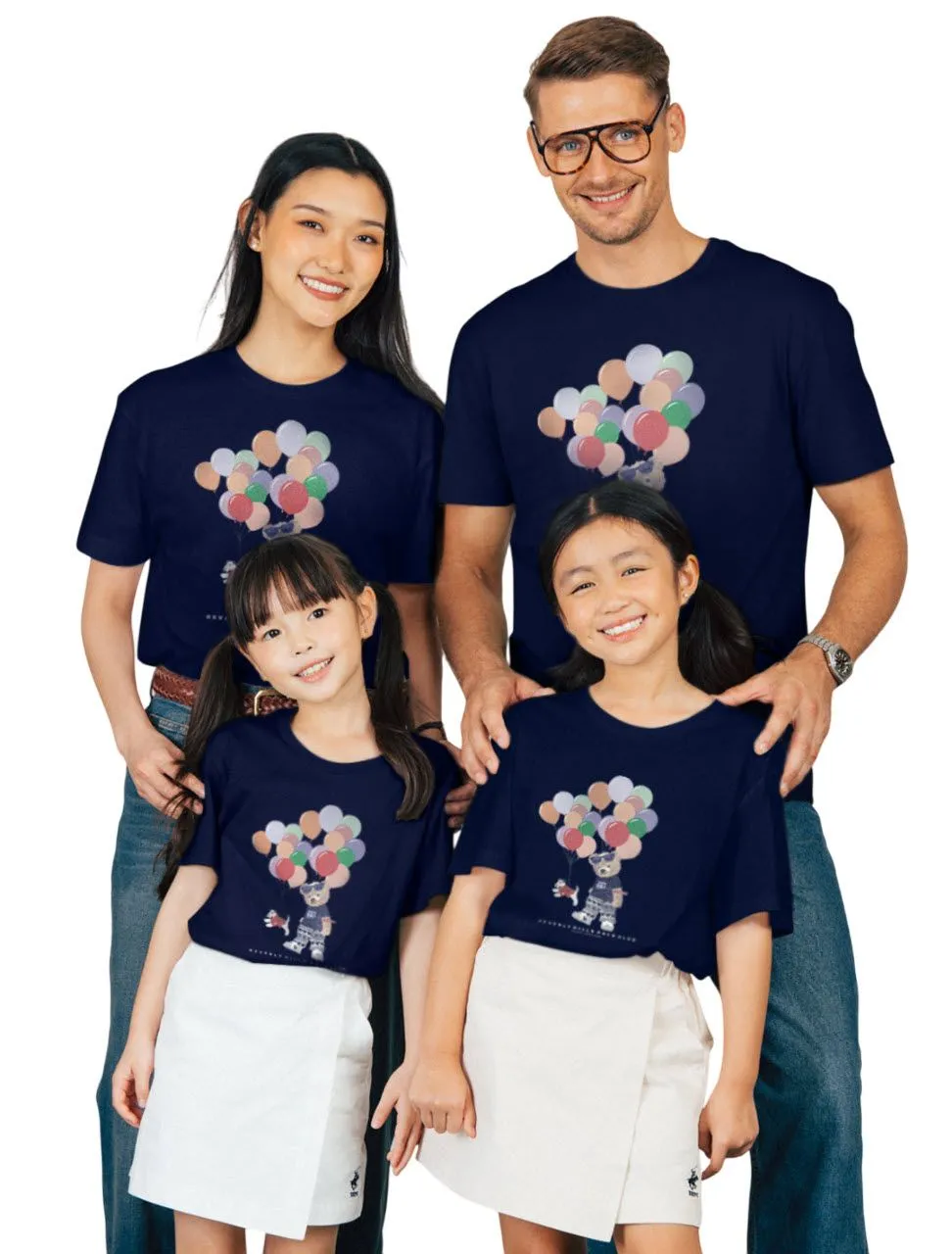 BEVERLY HILLS POLO CLUB Dark Blue T-Shirt Family SET Model BNSG106