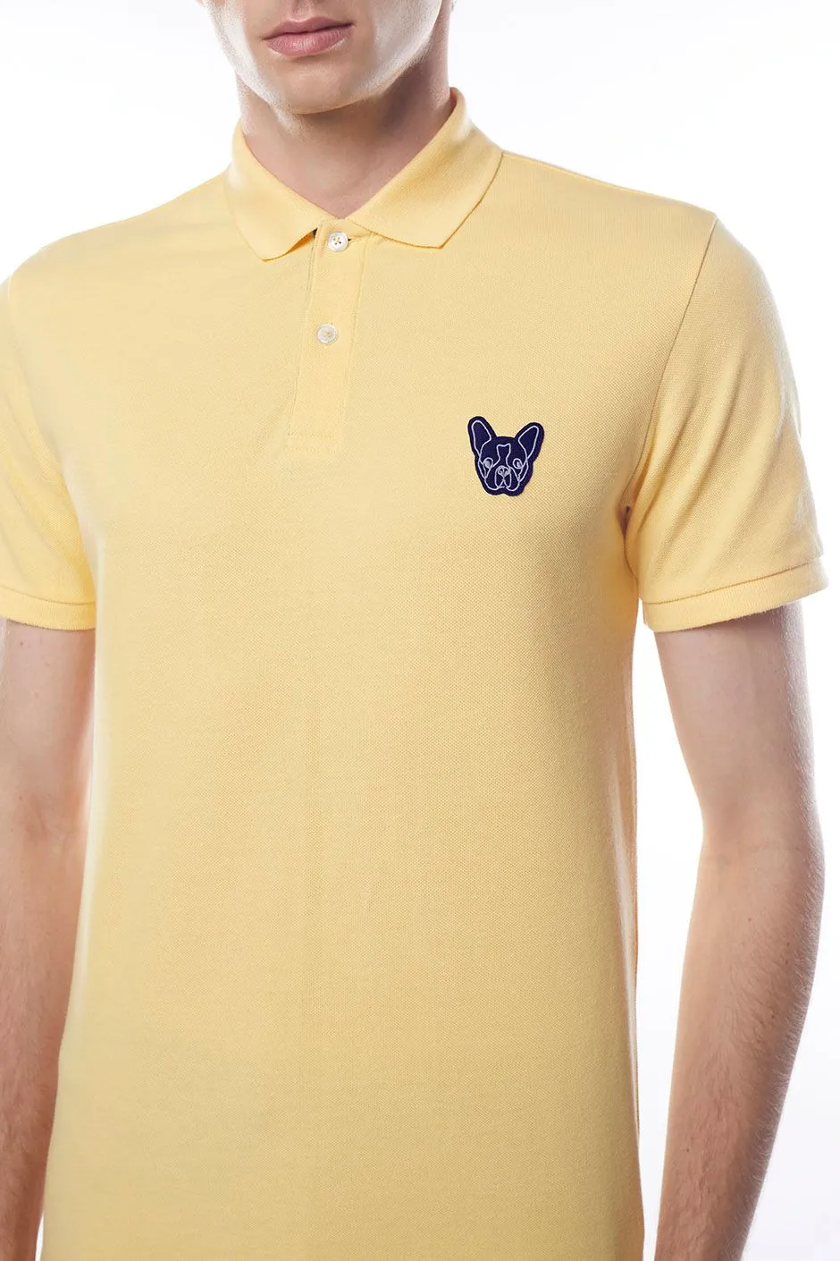 ESP Frenchie Polo Shirt Men Mid Yellow ESP Frenchie Polo Shirt Men Mid Yellow