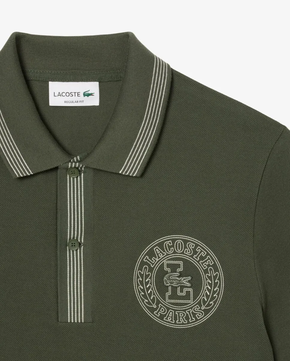 LACOSTE Regular Fit L.12.12 Petit Piqu  Polo Shirt Grey LACOSTE Regular Fit L.12.12 Petit Piqu  Polo Shirt Grey