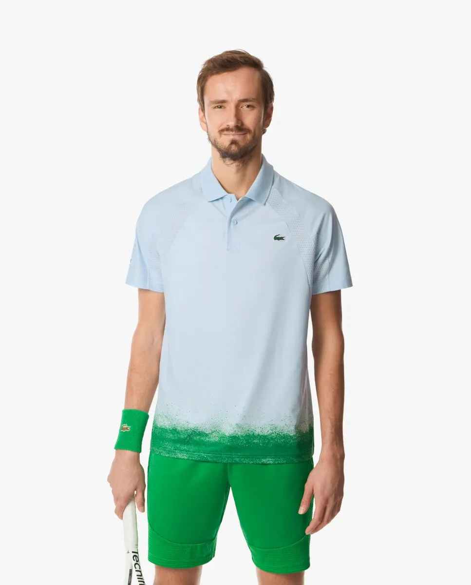 LACOSTE Lacoste Tennis x Daniil Medvedev Polo Shirt Blue LACOSTE Lacoste Tennis x Daniil Medvedev Polo Shirt Blue
