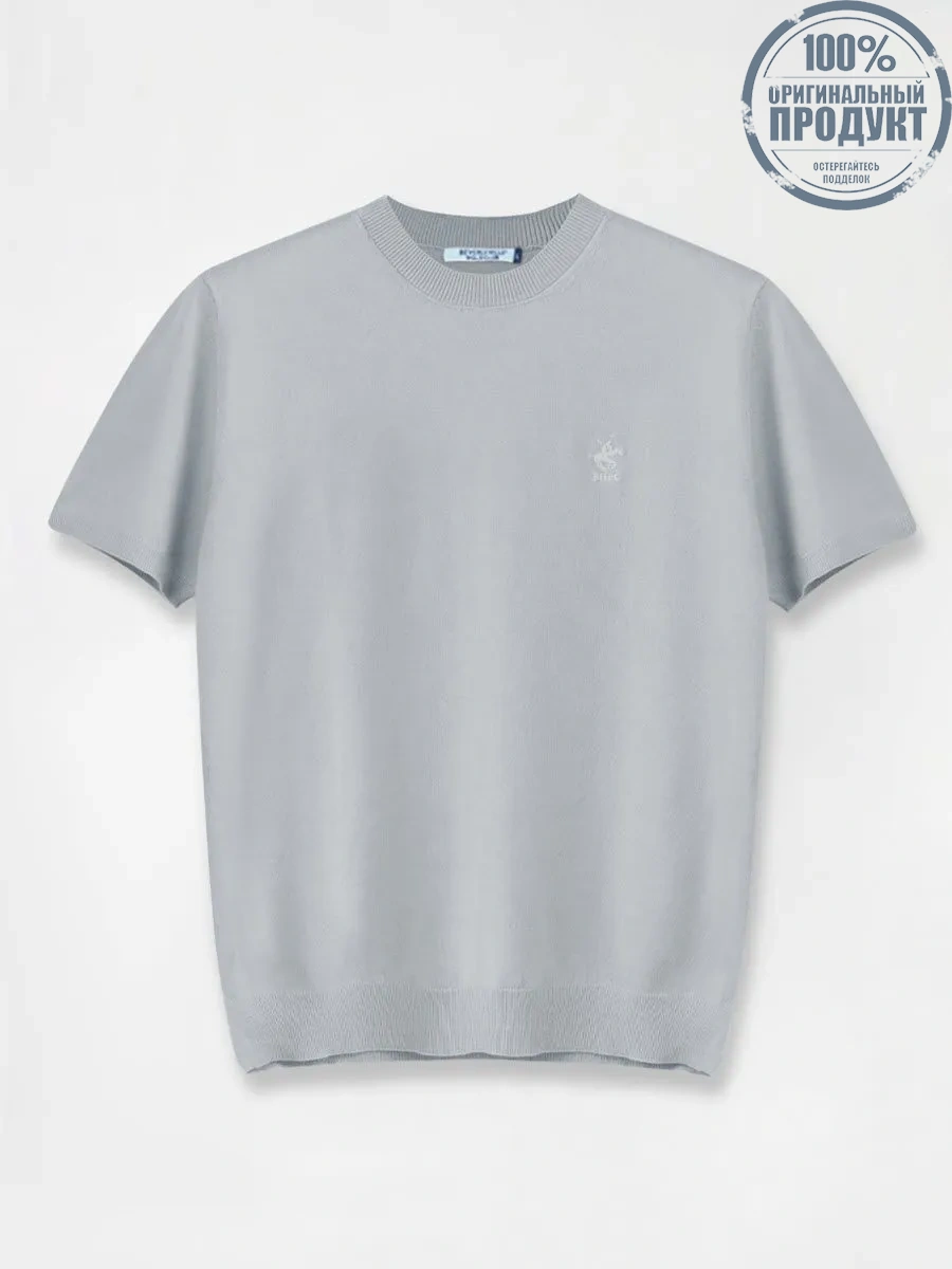BEVERLY HILLS POLO CLUB Grey CREW NECK SWEATER MEN BEVERLY HILLS POLO CLUB Grey CREW NECK SWEATER MEN