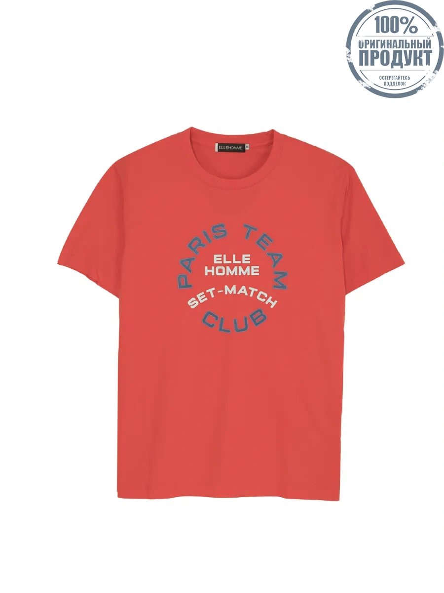 ELLE HOMME Men Round neck T-shirt with ELLE HOMME logo W8K906 - Red ELLE HOMME Men Round neck T-shirt with ELLE HOMME logo W8K906 - Red