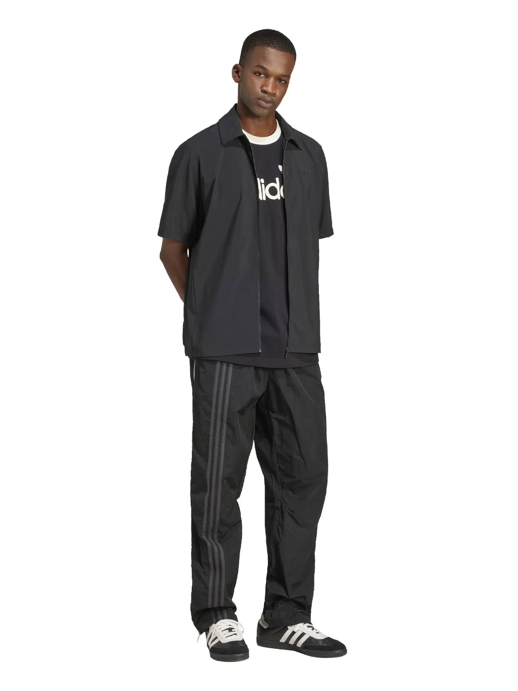 ADIDAS Men Shirt Fashion Cutline Black ADIDAS Men Shirt Fashion Cutline Black