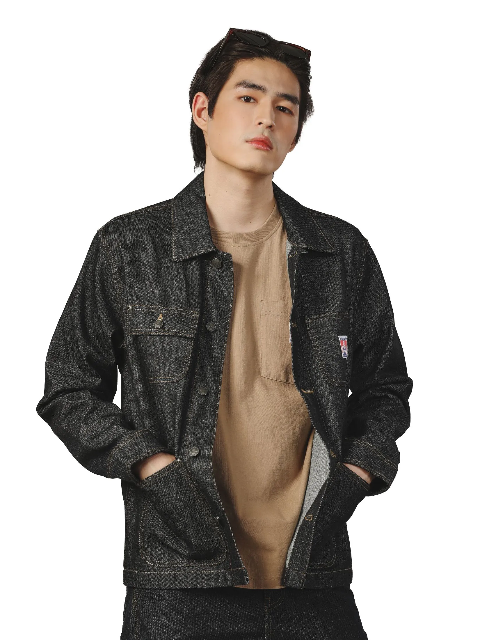 WRANGLER Men's Denim Jacket Casey Jones Collection Regular Fit Raw Denim WRANGLER Men's Denim Jacket Casey Jones Collection Regular Fit Raw Denim