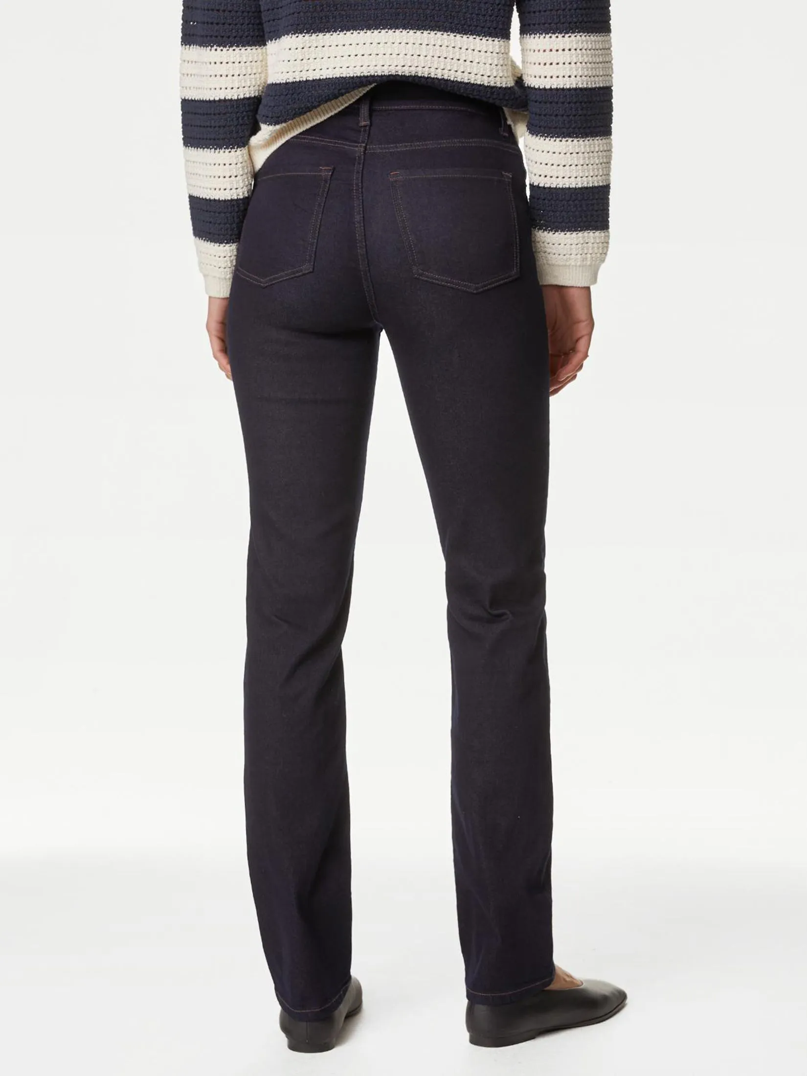 MARKS & SPENCER Women Jeans Straight Leg With Stretch Sienna Indigo Mix MARKS & SPENCER Women Jeans Straight Leg With Stretch Sienna Indigo Mix