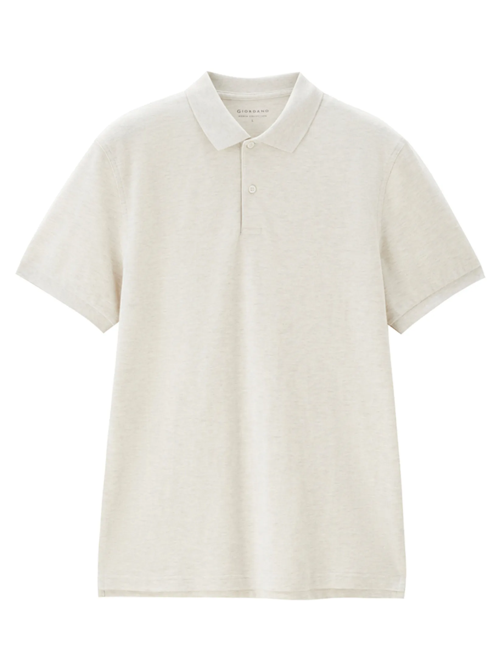 GIORDANO Men s Online Exclusive Pique Polo Shirt (Korea) Oatmeal Khaki GIORDANO Men s Online Exclusive Pique Polo Shirt (Korea) Oatmeal Khaki