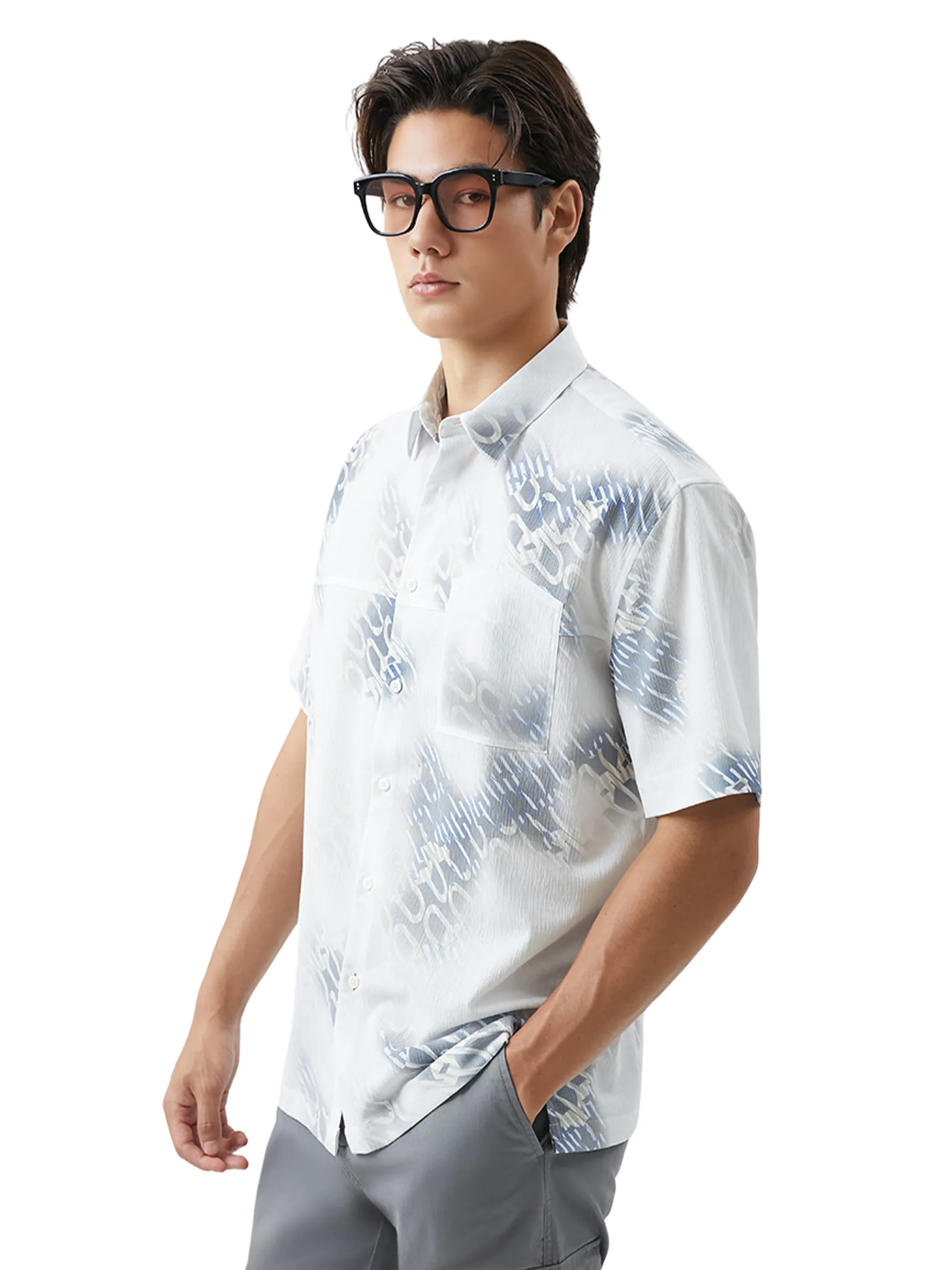 DAPPER DAPPER DP Monogram Motif Print Shirt Multicolor