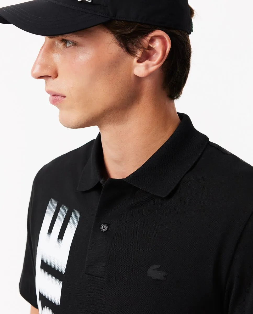 LACOSTE Regular Fit Lacoste Movement Polo Shirt Black LACOSTE Regular Fit Lacoste Movement Polo Shirt Black