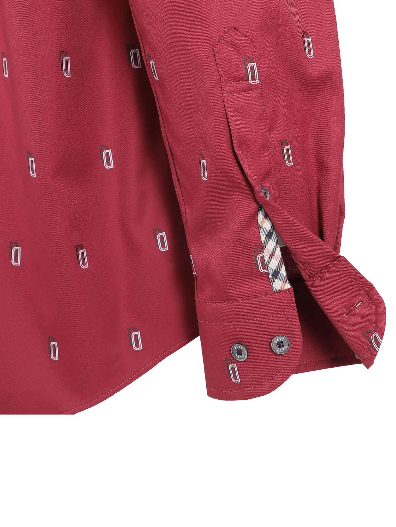 DAKS MEN Long Sleeve Shirt Smart Fit Red DAKS MEN Long Sleeve Shirt Smart Fit Red