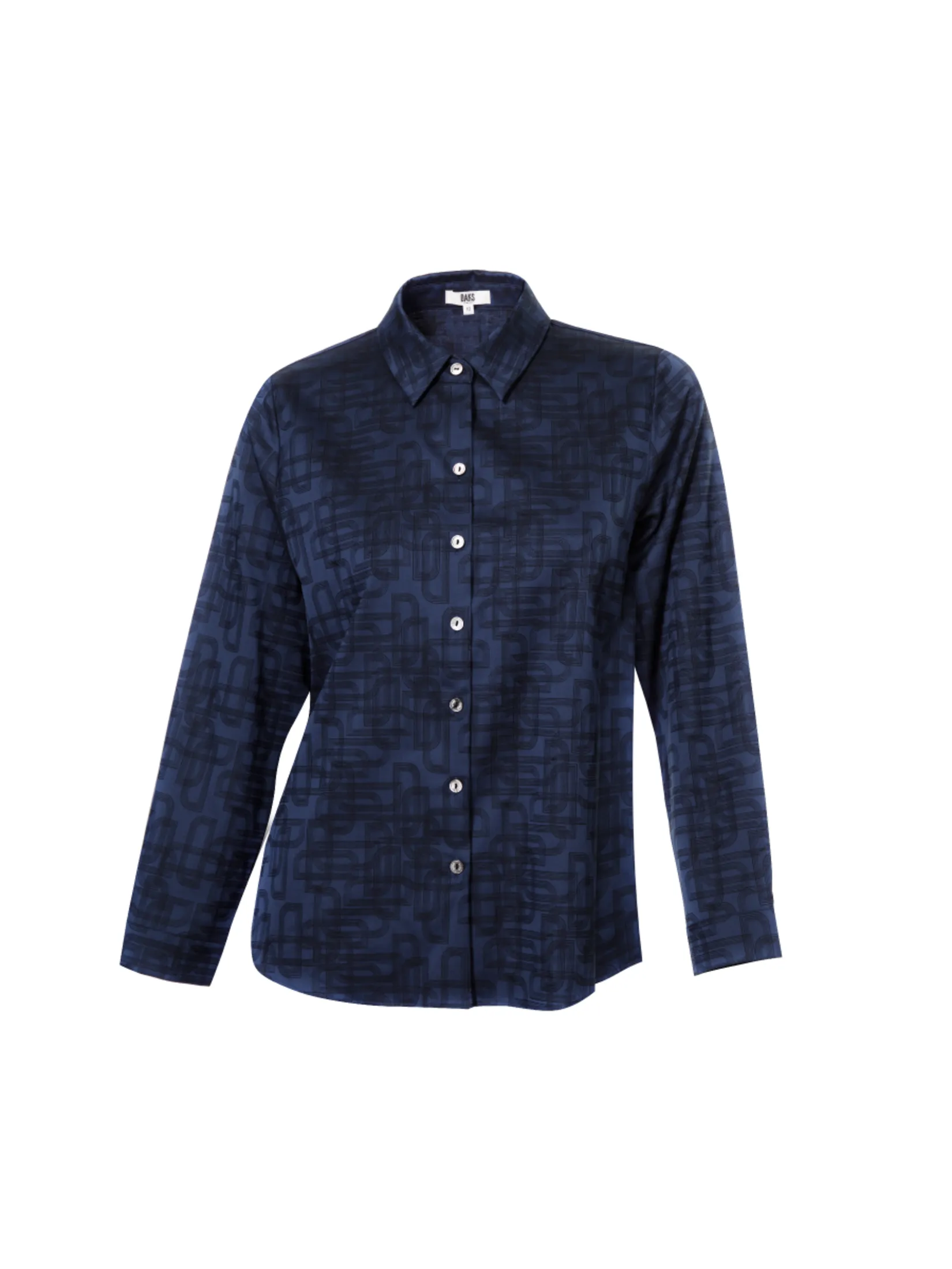 DAKS Women Long Sleeve Shirt Regular Fit Navy DAKS Women Long Sleeve Shirt Regular Fit Navy