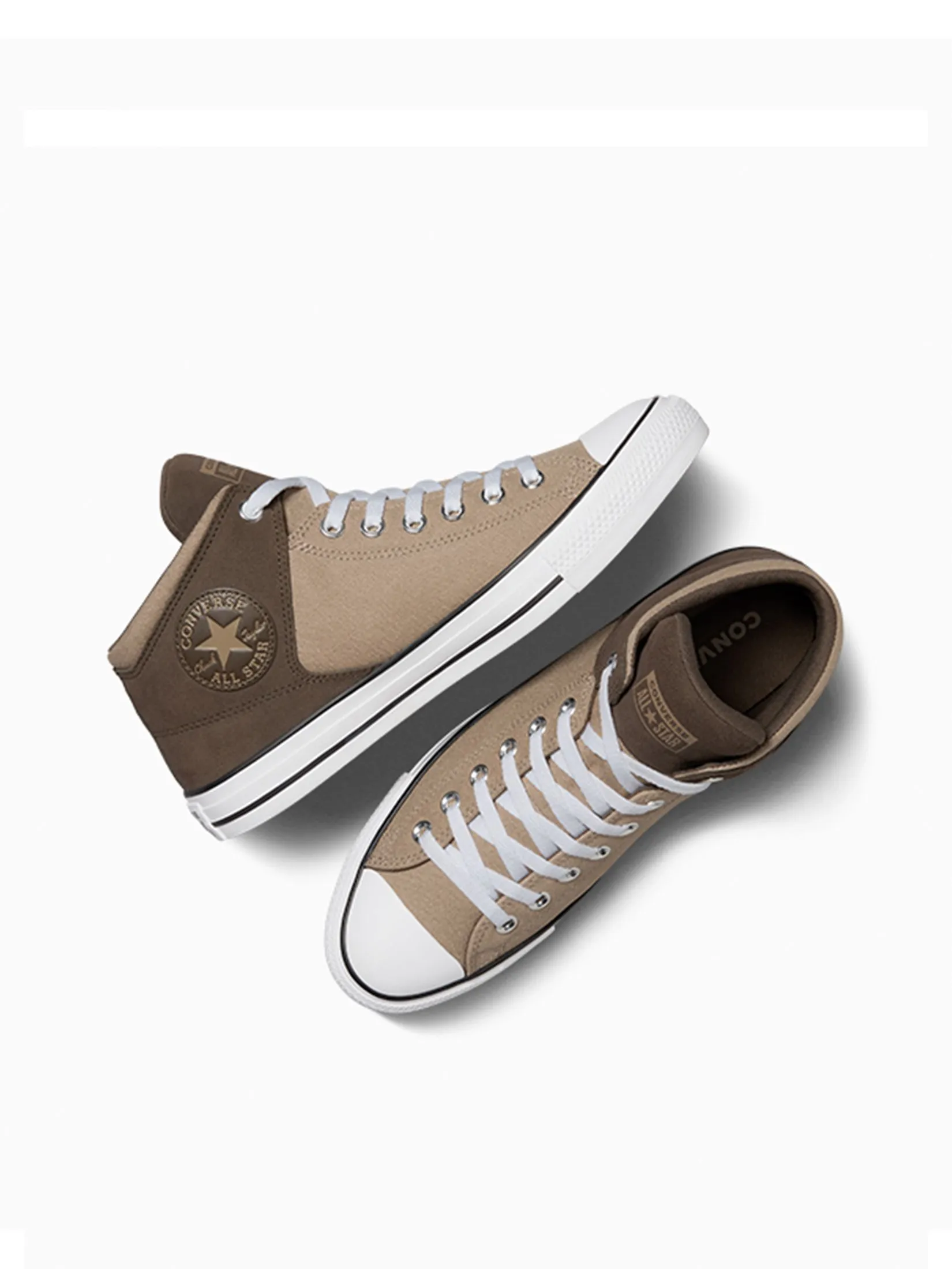 CONVERSE Men Sneakers Ctas High Street Mixed Materials Mid Brown CONVERSE Men Sneakers Ctas High Street Mixed Materials Mid Brown