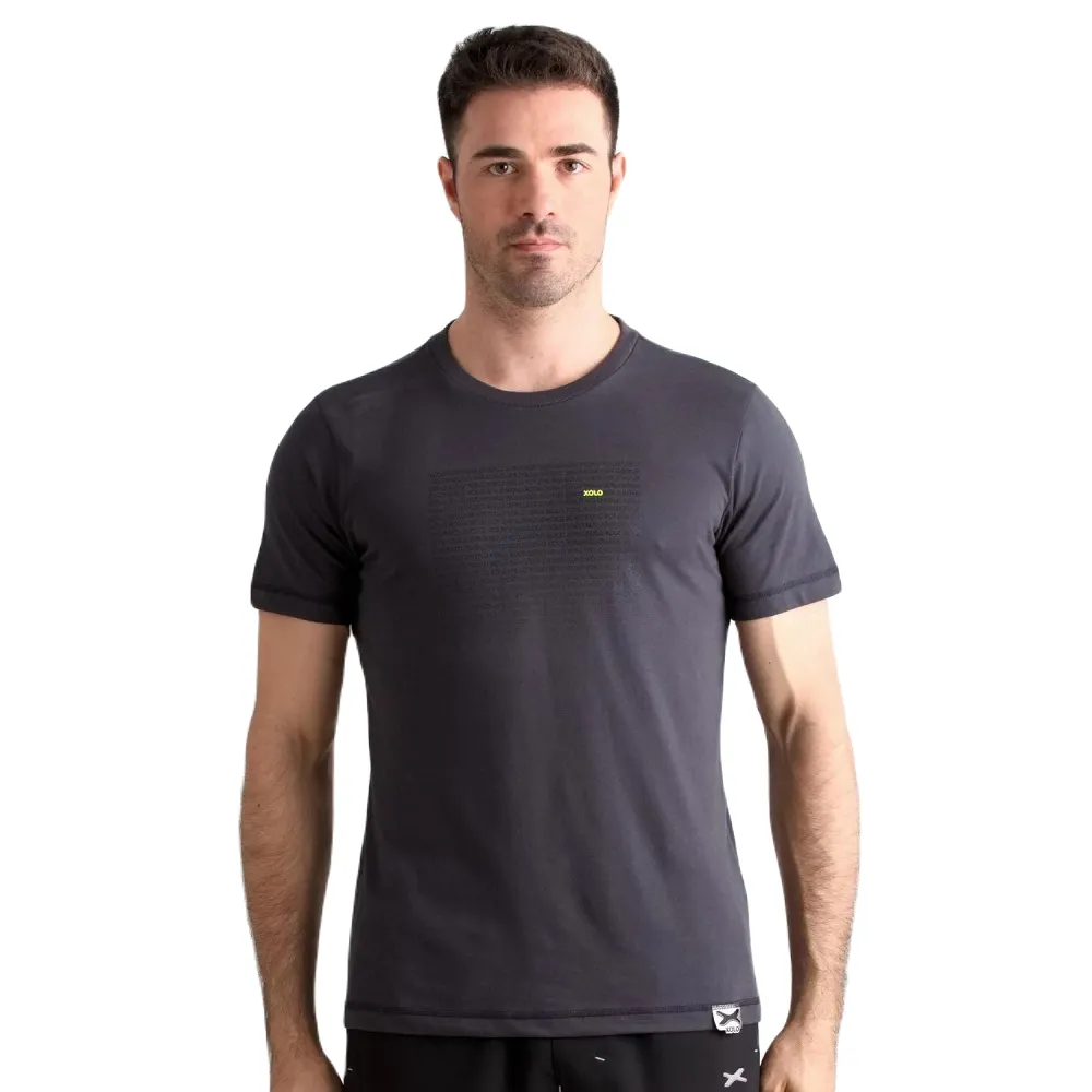 XOLO Grey MEN'S XOLO Stacking Letters T-Shirt (040008) XOLO Grey MEN'S XOLO Stacking Letters T-Shirt (040008)