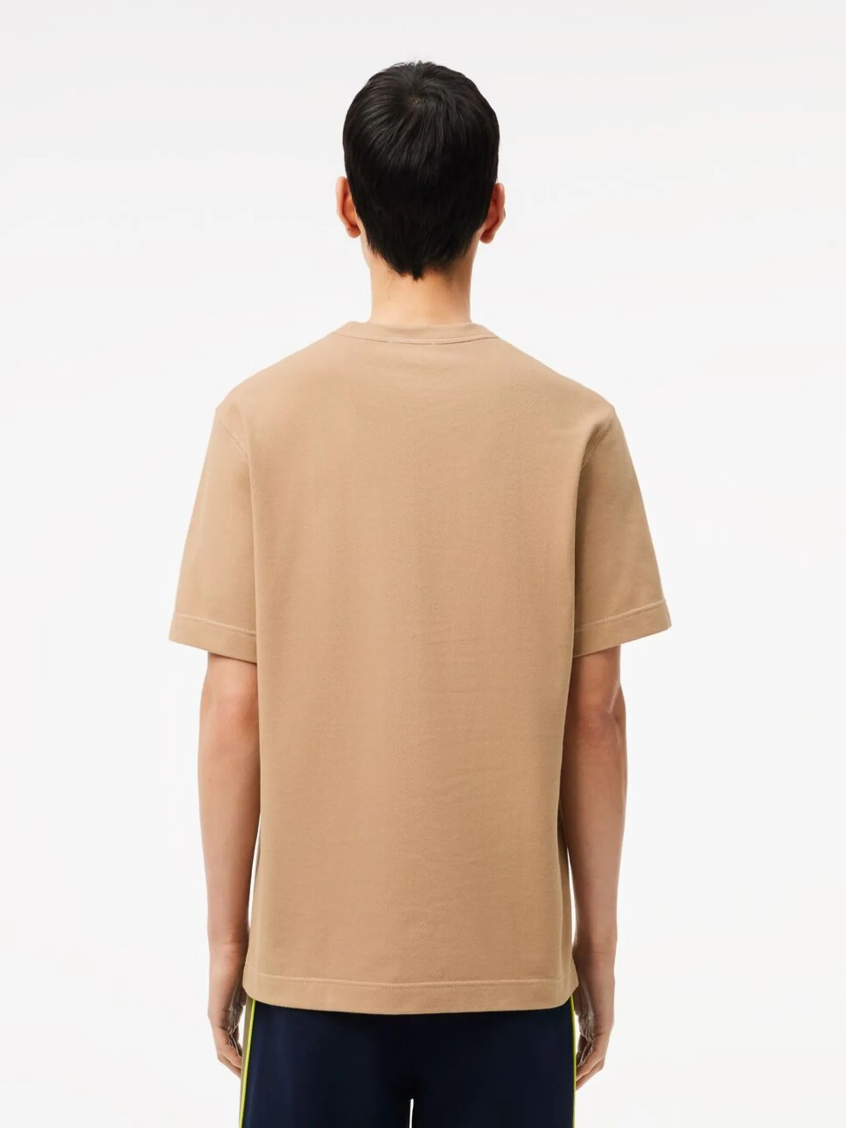 LACOSTE Heavy Piqu  T-shirt Beige LACOSTE Heavy Piqu  T-shirt Beige