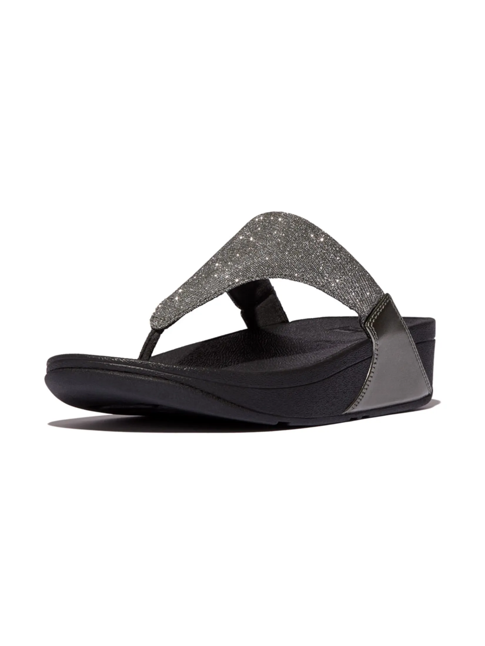 FitFlop™ WOMEN'S LULU SHIMMERLUX TOE-POST GREY FitFlop™ WOMEN'S LULU SHIMMERLUX TOE-POST GREY