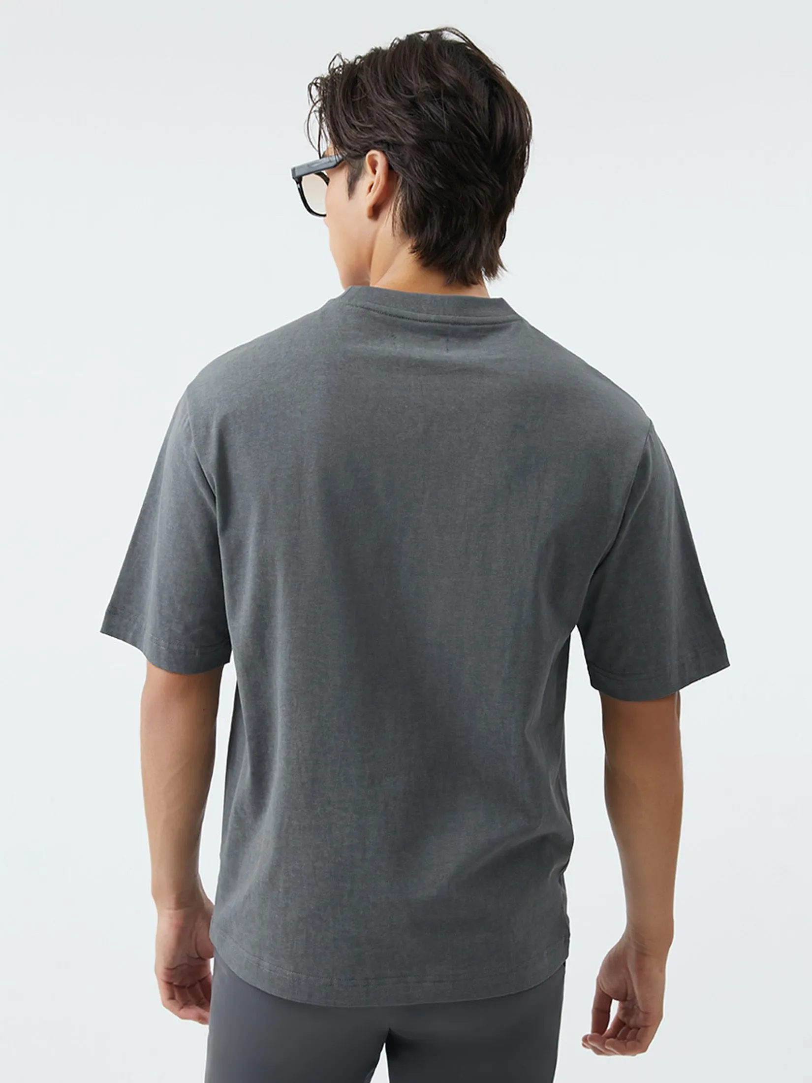 DAPPER DAPPER Contrast Logo T-Shirt Dark Grey DAPPER DAPPER Contrast Logo T-Shirt Dark Grey
