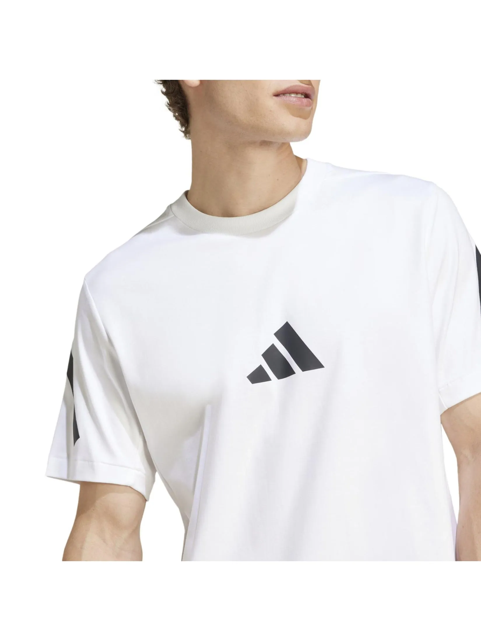 ADIDAS Men T-Shirt adidas Z.N.E. Round Neck Short Sleeves White ADIDAS Men T-Shirt adidas Z.N.E. Round Neck Short Sleeves White