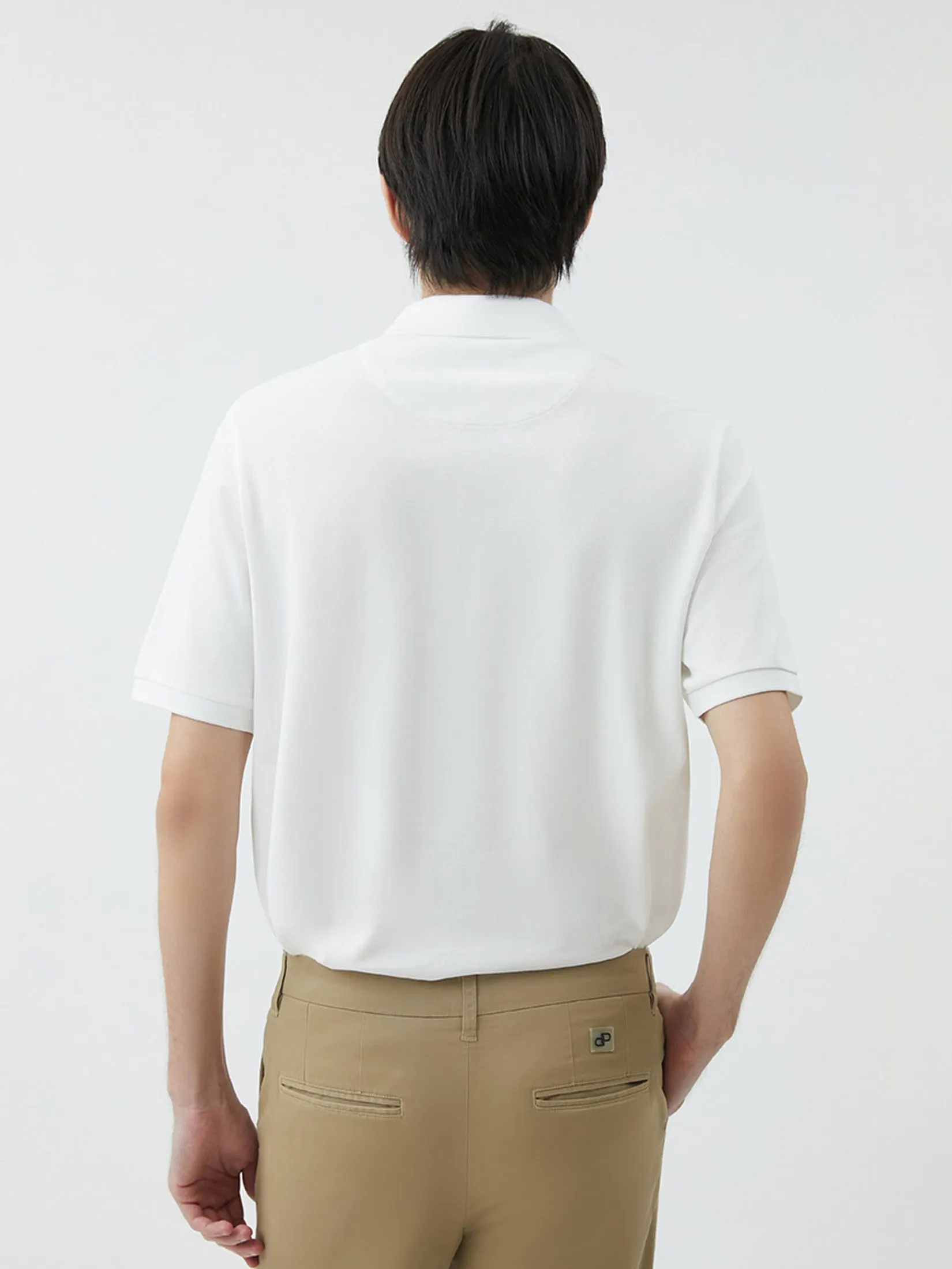 DAPPER DAPPER DP Iconic Polo Shirt White DAPPER DAPPER DP Iconic Polo Shirt White