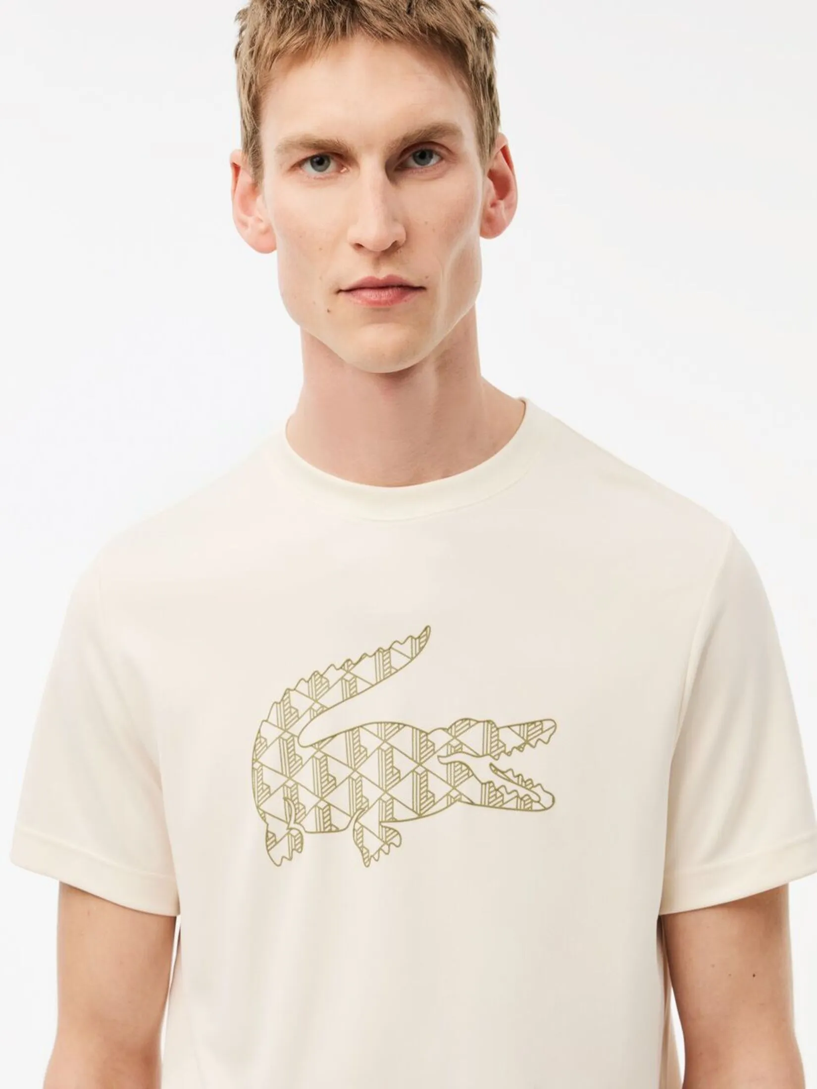 LACOSTE Ultra Dry Piqu  Tennis T-shirt White LACOSTE Ultra Dry Piqu  Tennis T-shirt White