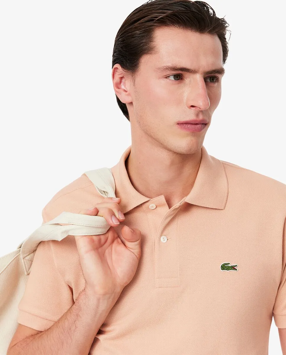 LACOSTE Classic Fit L.12.12 Original Piqu  Polo Shirt Beige LACOSTE Classic Fit L.12.12 Original Piqu  Polo Shirt Beige