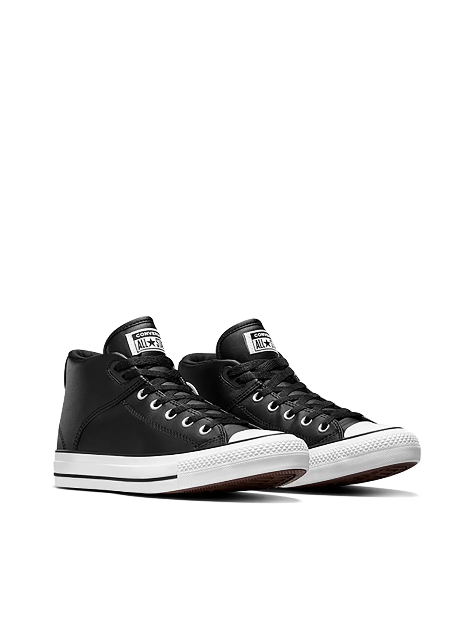 CONVERSE Men Sneakers CTAS Tremont Street Seasonal Color Leather Mid Black/White/Black CONVERSE Men Sneakers CTAS Tremont Street Seasonal Color Leather Mid Black/White/Black