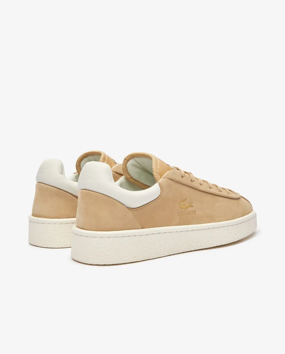 LACOSTE Women’s Baseshot Premium Leather Trainers BEIGE LACOSTE Women’s Baseshot Premium Leather Trainers BEIGE