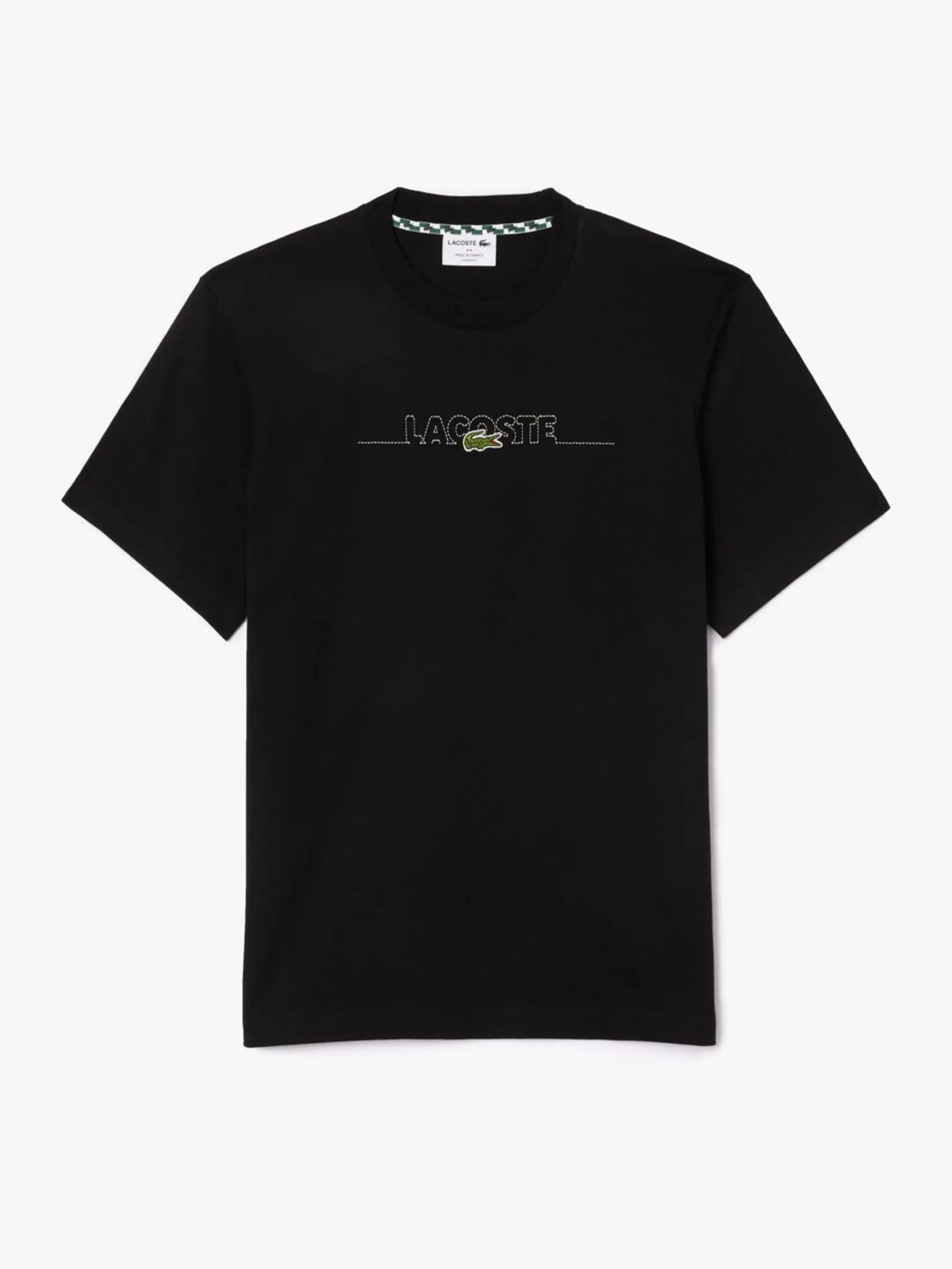 LACOSTE French Made Embroidered T-shirt Black LACOSTE French Made Embroidered T-shirt Black
