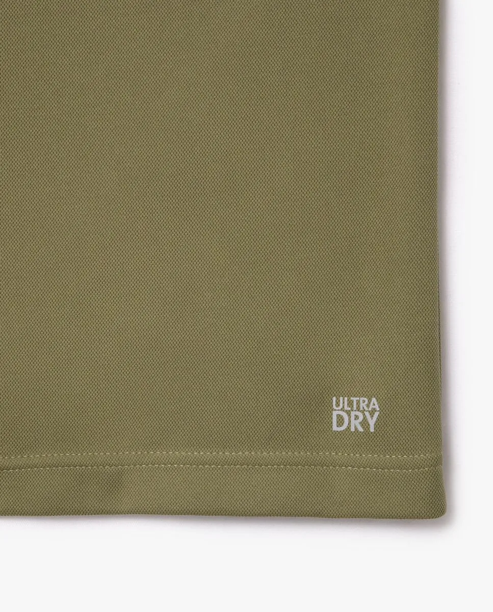 LACOSTE Regular Fit Ultra Dry Piqu  Tennis Polo Shirt Green LACOSTE Regular Fit Ultra Dry Piqu  Tennis Polo Shirt Green